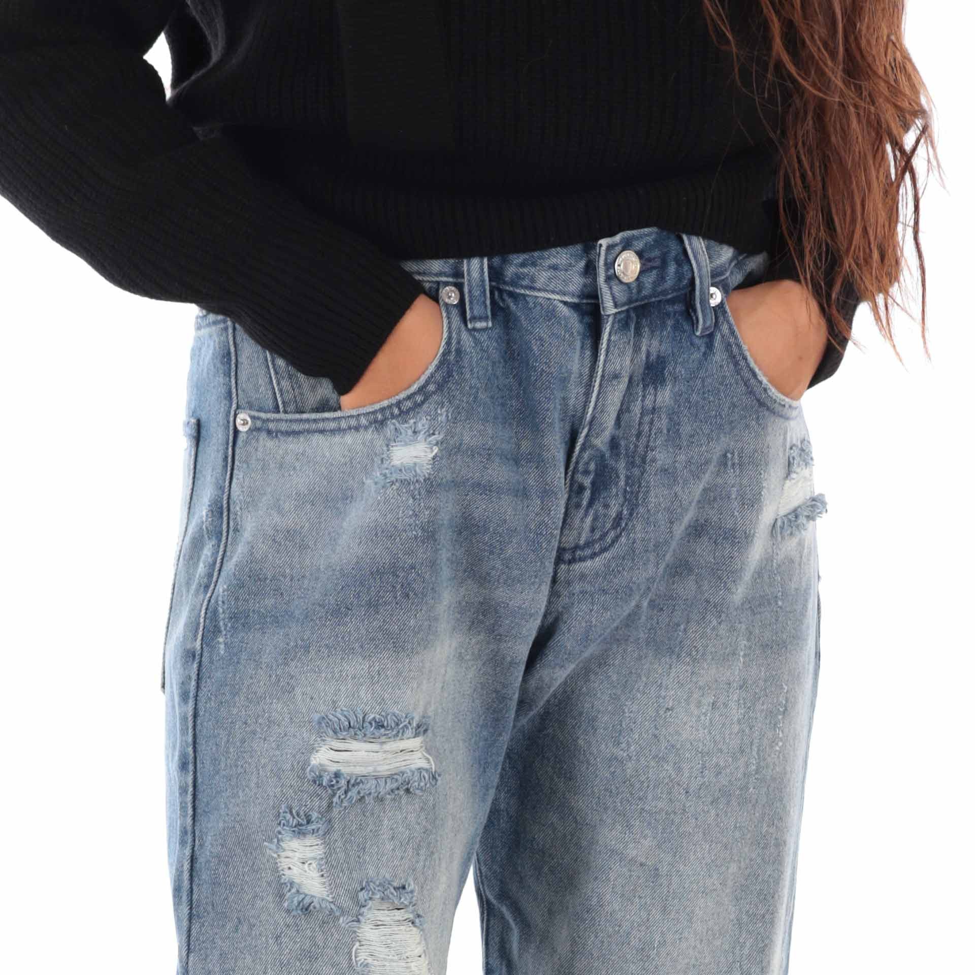 Michael kors jeans 5 tasche effetto consumato da donna