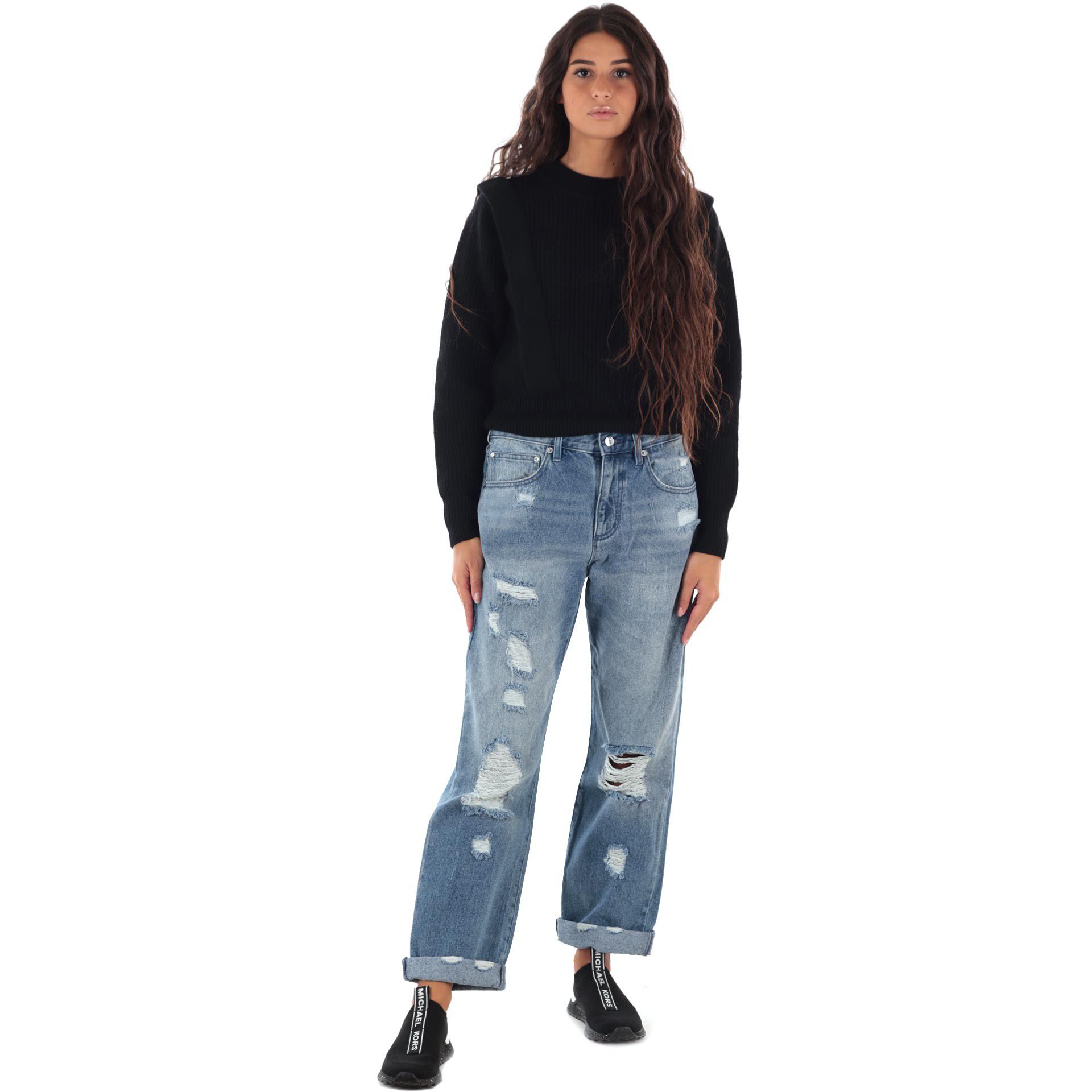 Michael kors jeans 5 tasche effetto consumato da donna