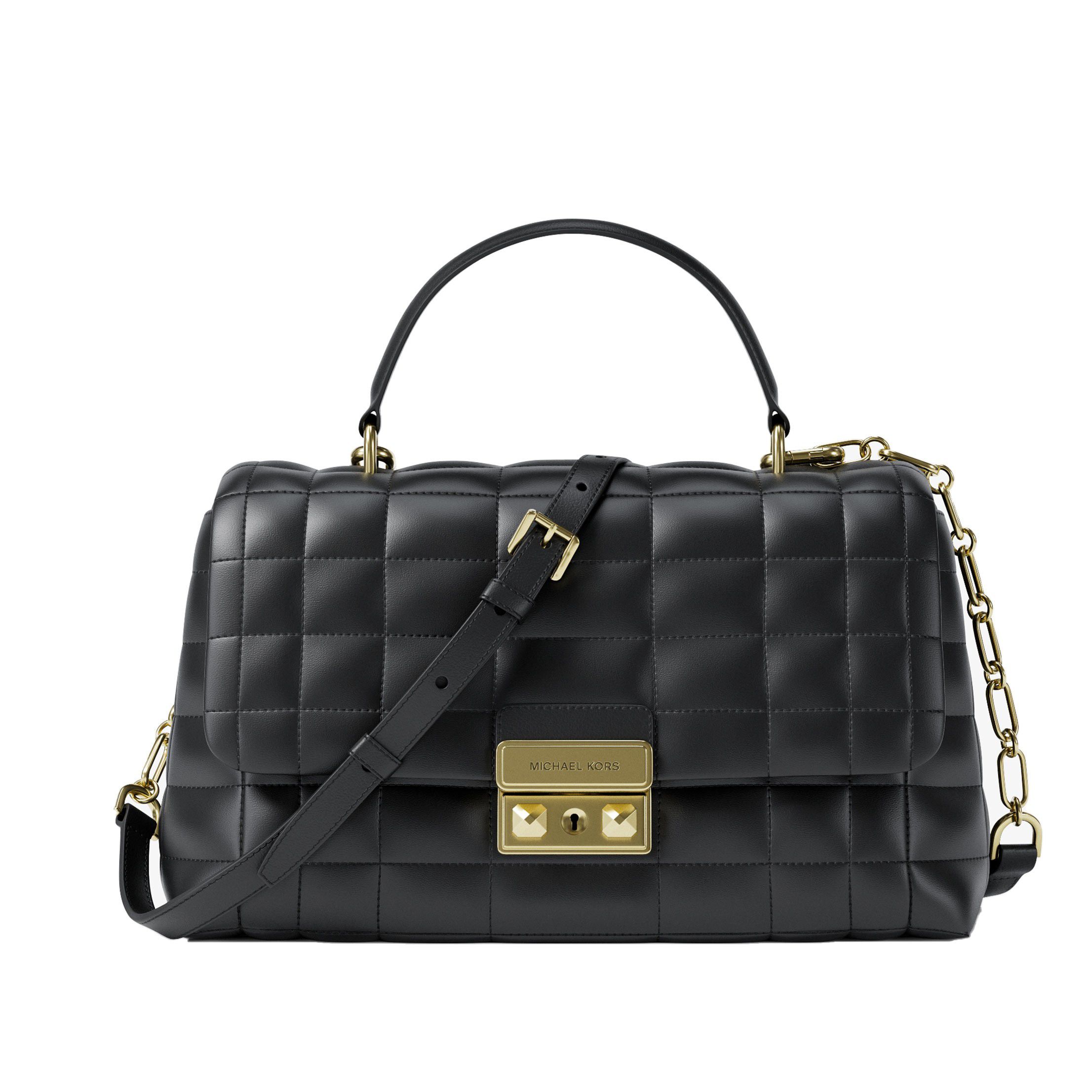 Michael kors satchel tribeca medium th in pelle trapuntata da donna