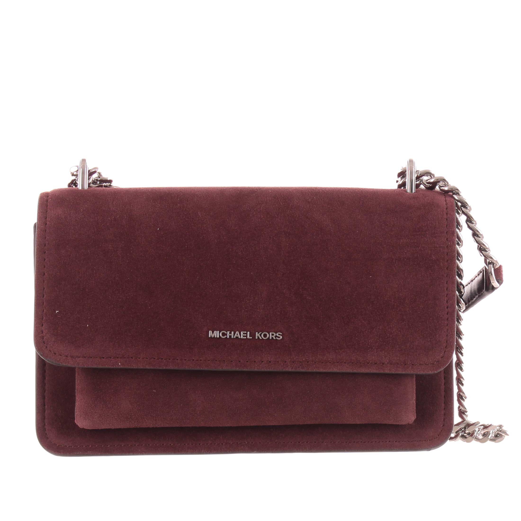 Michael kors shoulder claire large in camoscio da donna