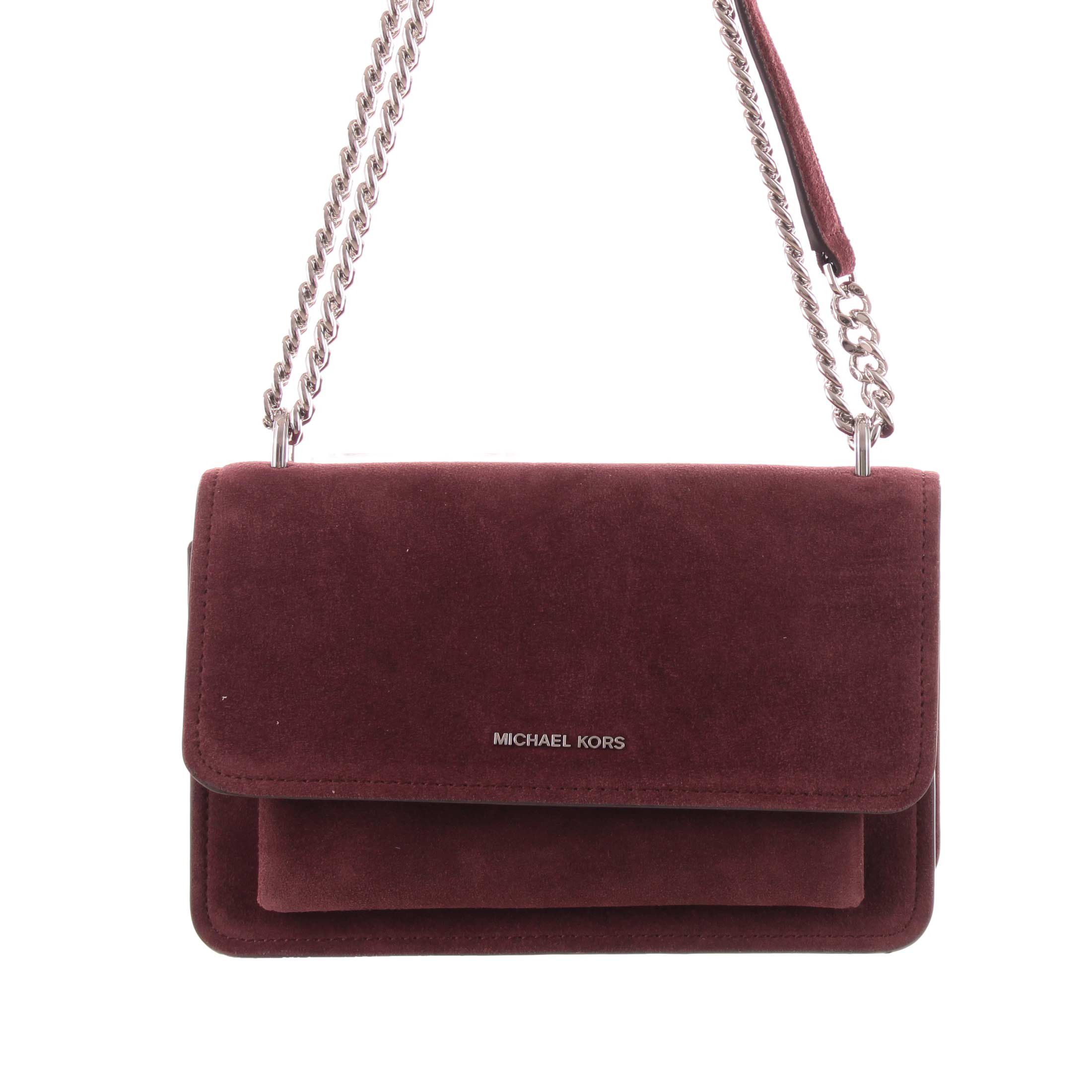 Michael kors shoulder claire large in camoscio da donna