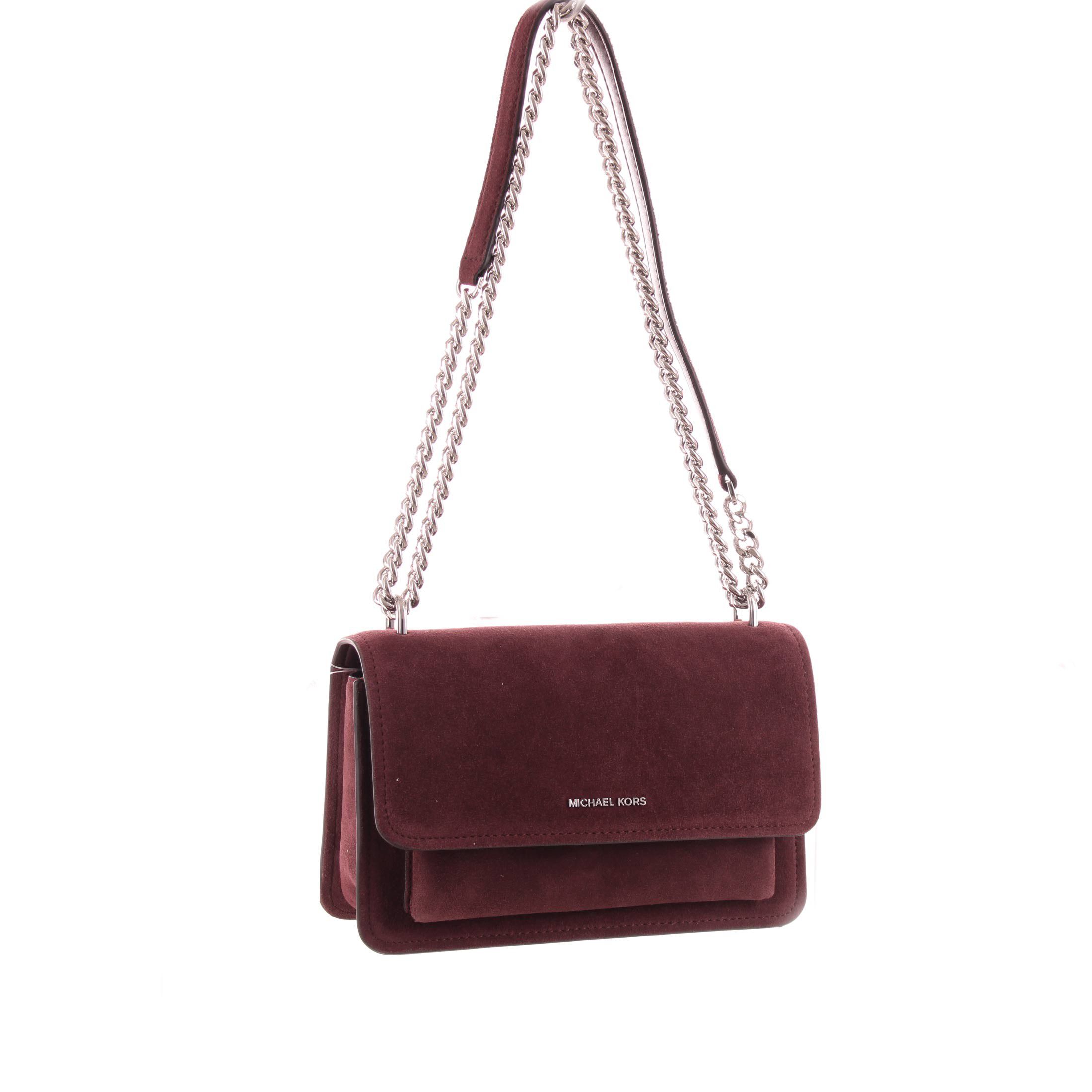 Michael kors shoulder claire large in camoscio da donna