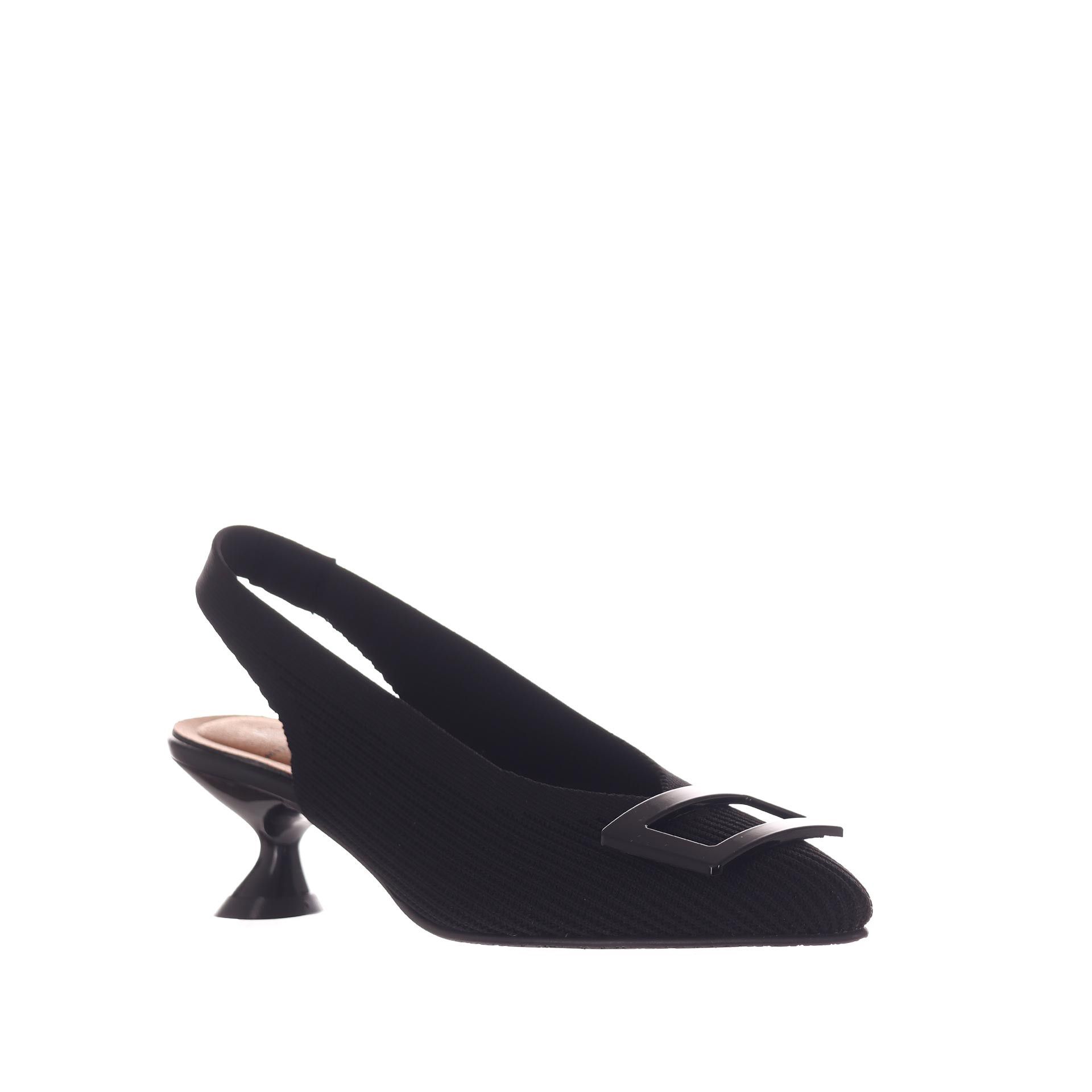 Miss elastic décolleté slingback a punta in tessuto da donna