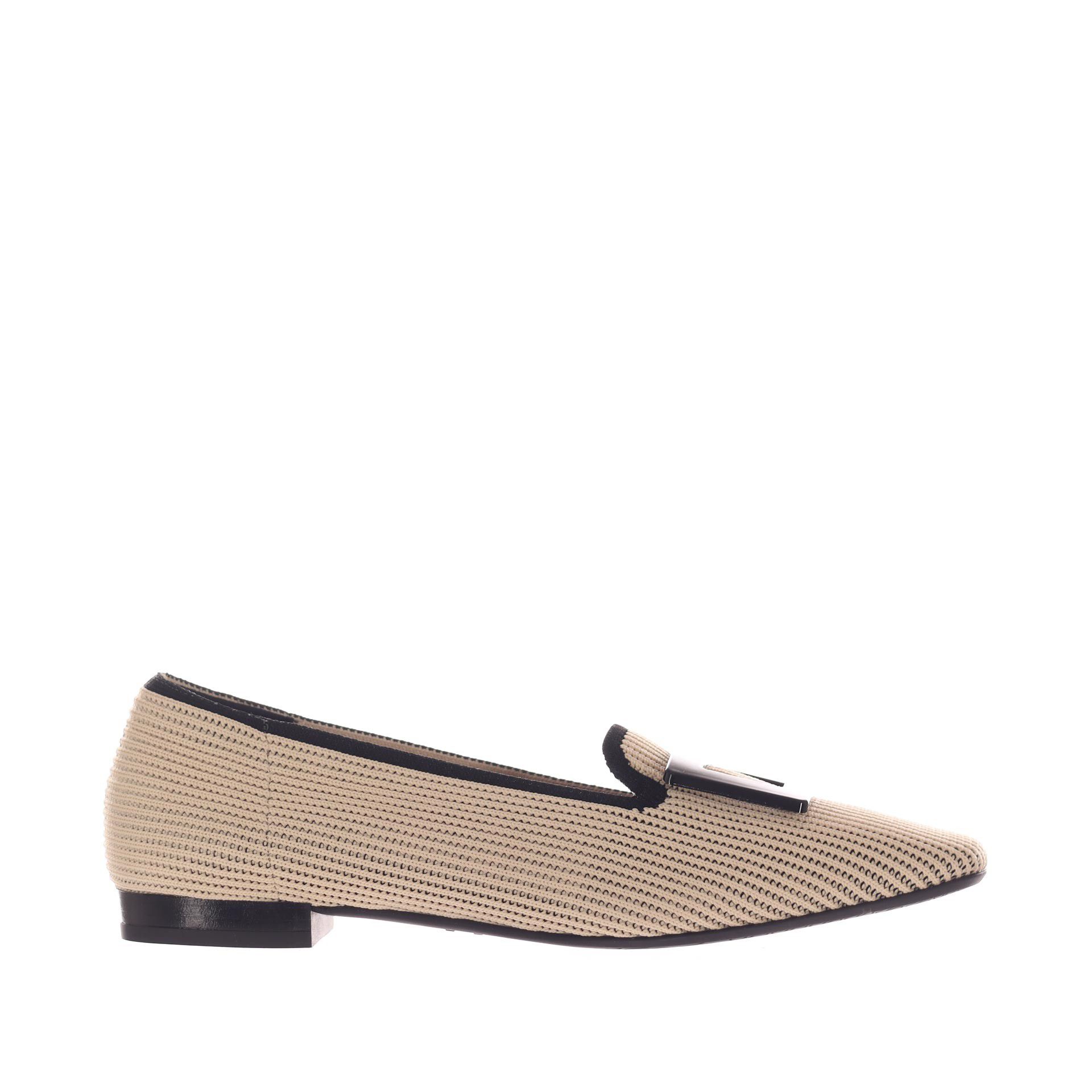 Miss elastic mocassino in tessuto con dettaglio metallico da donna