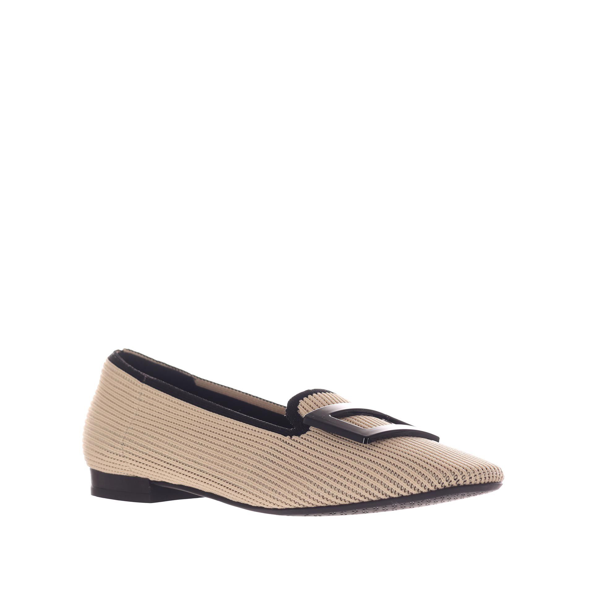 Miss elastic mocassino in tessuto con dettaglio metallico da donna