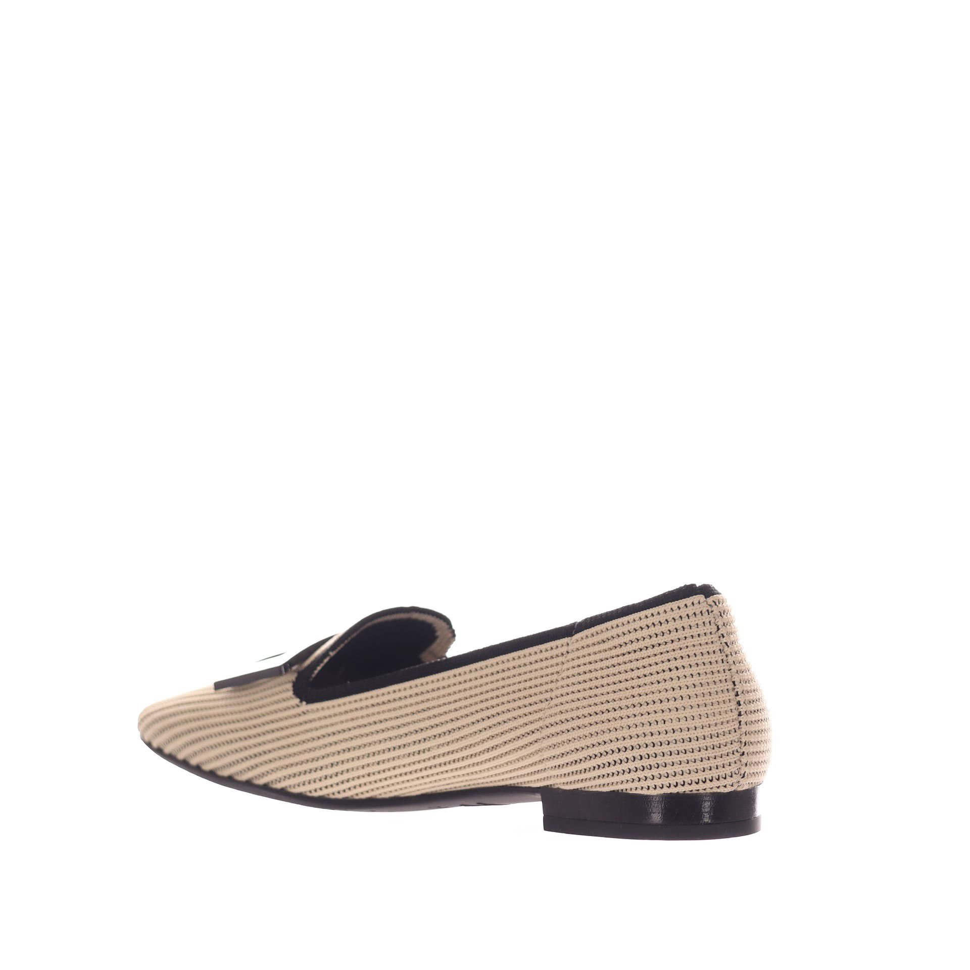 Miss elastic mocassino in tessuto con dettaglio metallico da donna
