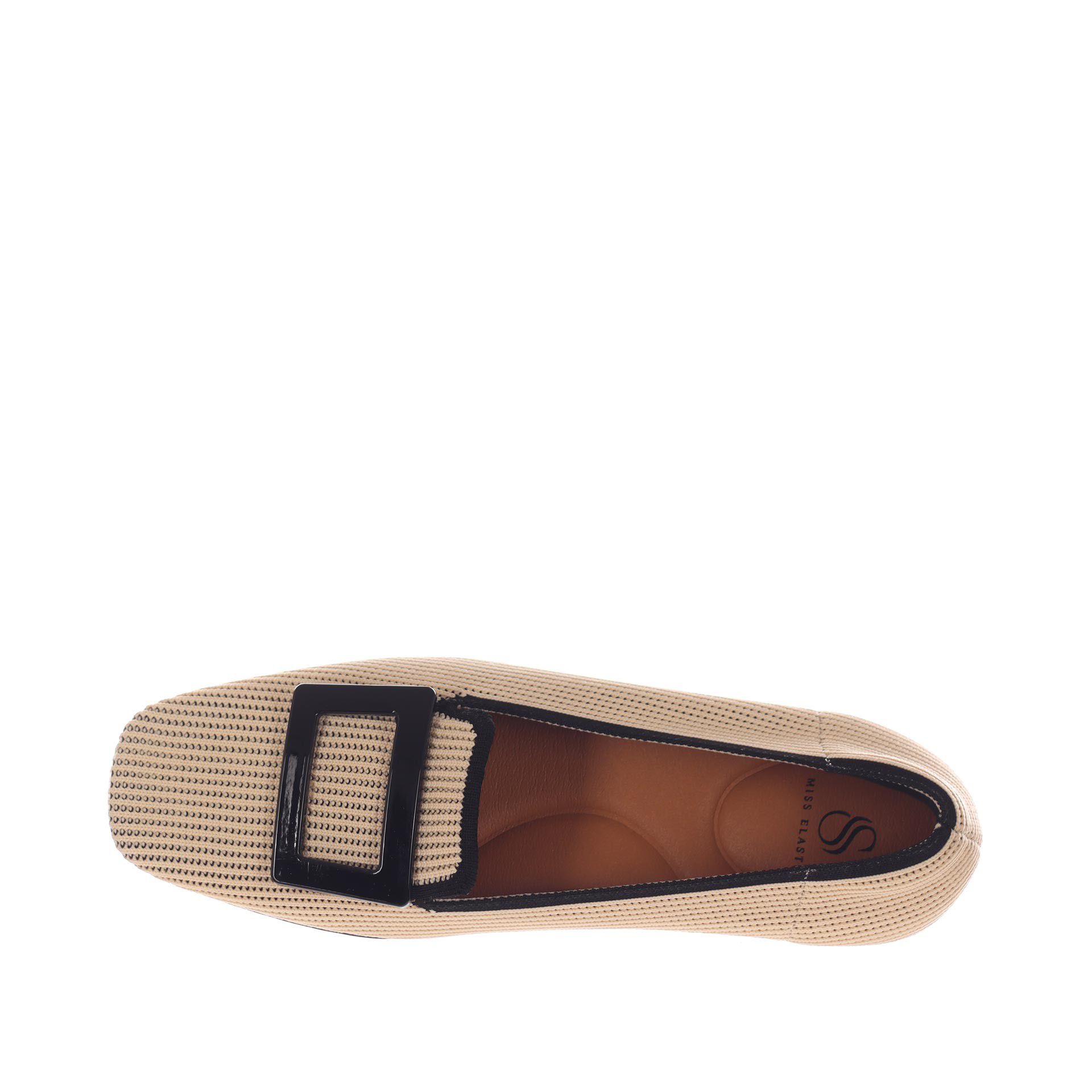 Miss elastic mocassino in tessuto con dettaglio metallico da donna