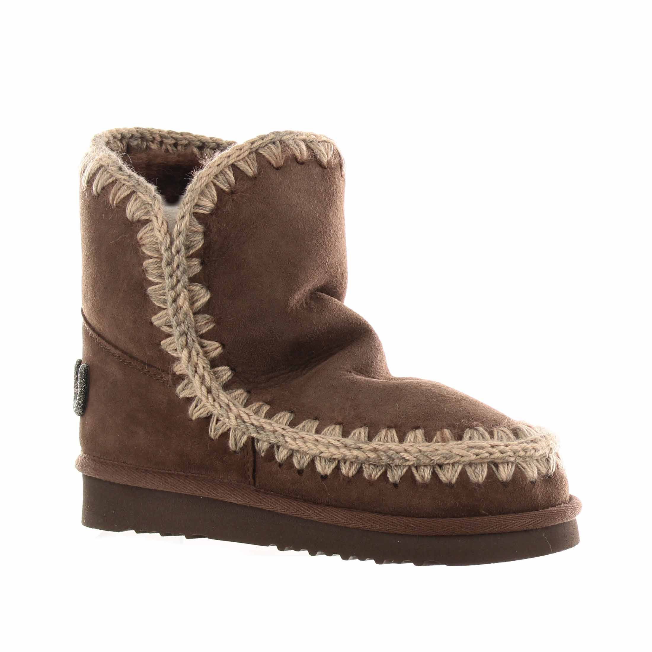 Mou stivaletto eskimo 18 in montone con glitter da donna