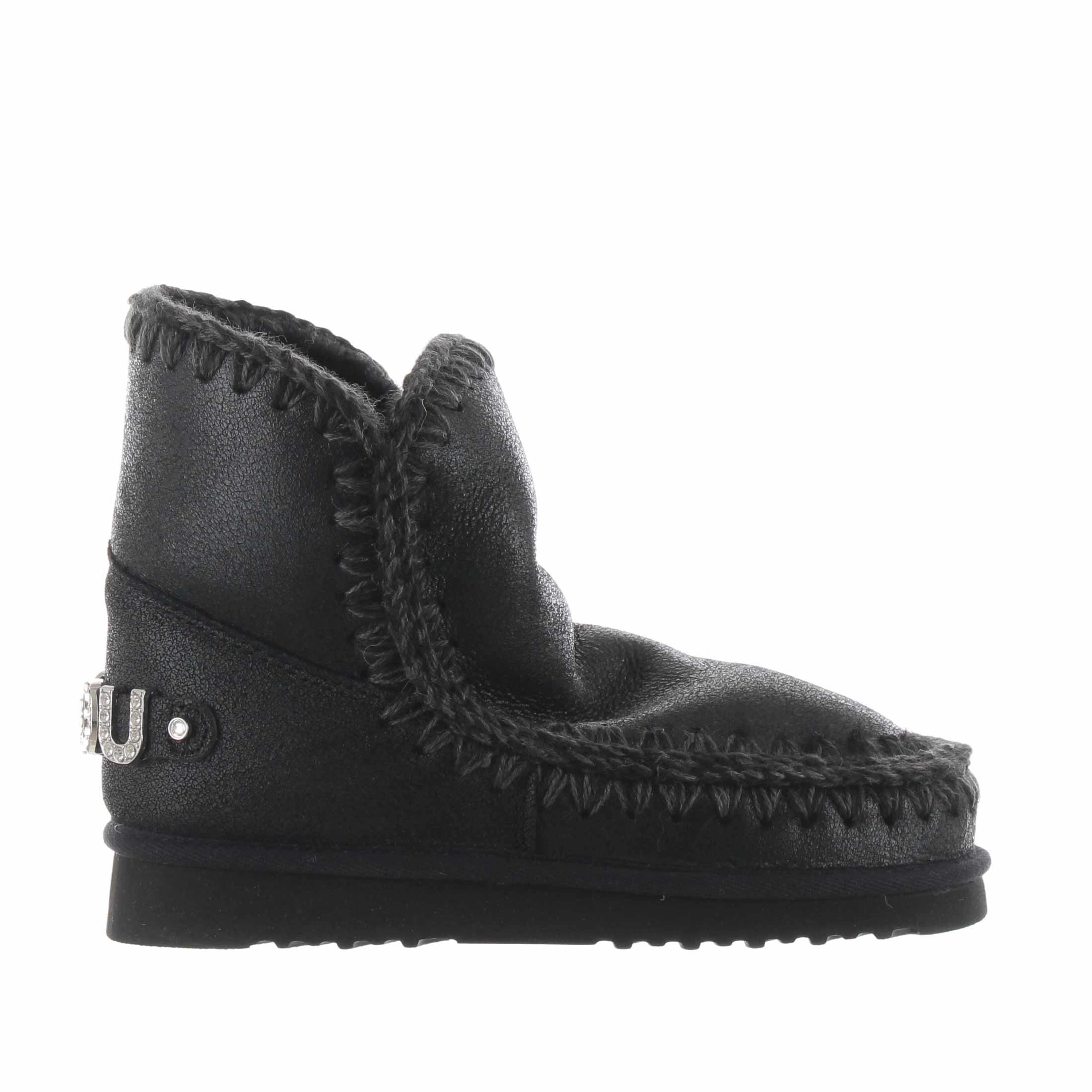 Mou stivaletto eskimo 18 rhinestones in montone da donna