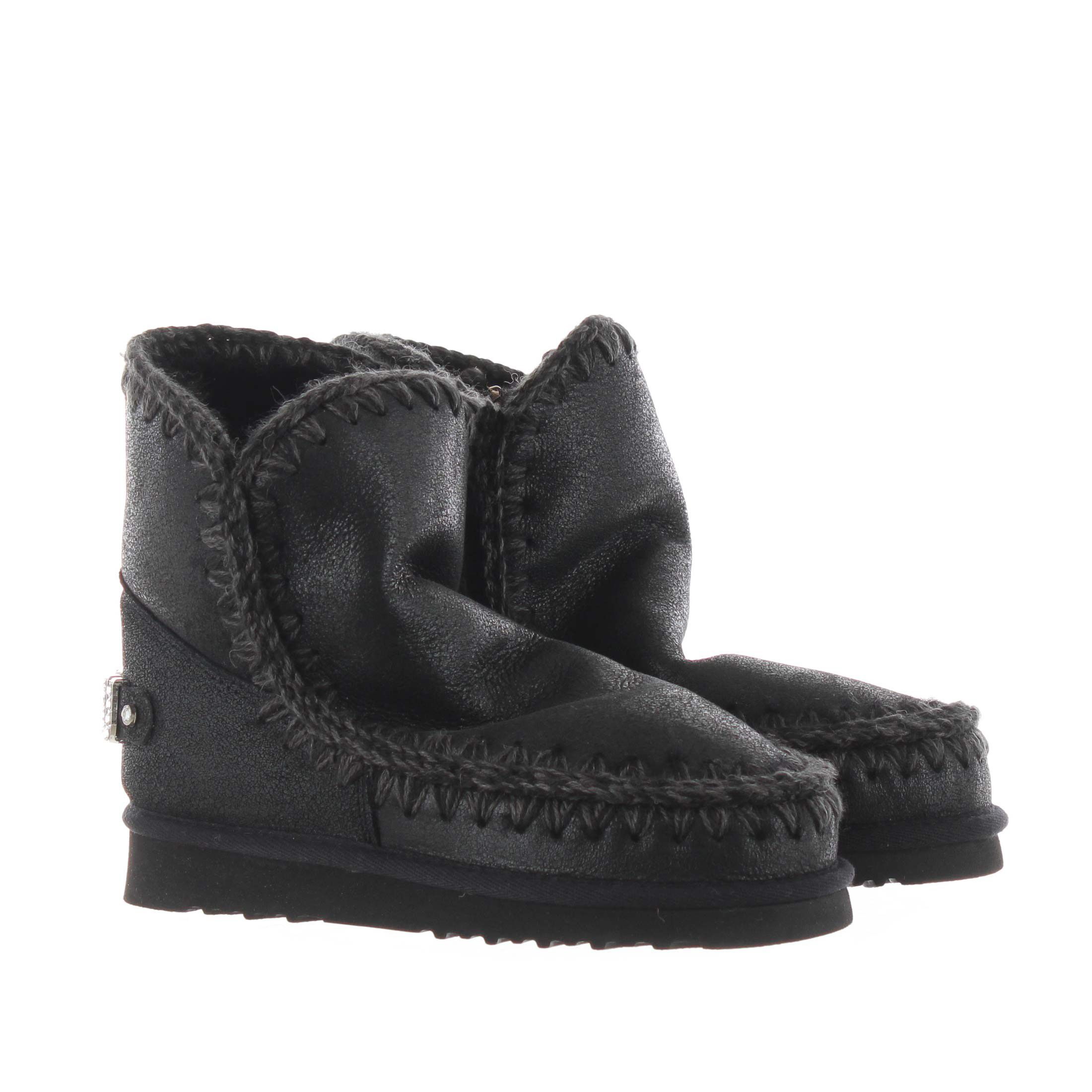 Mou stivaletto eskimo 18 rhinestones in montone da donna