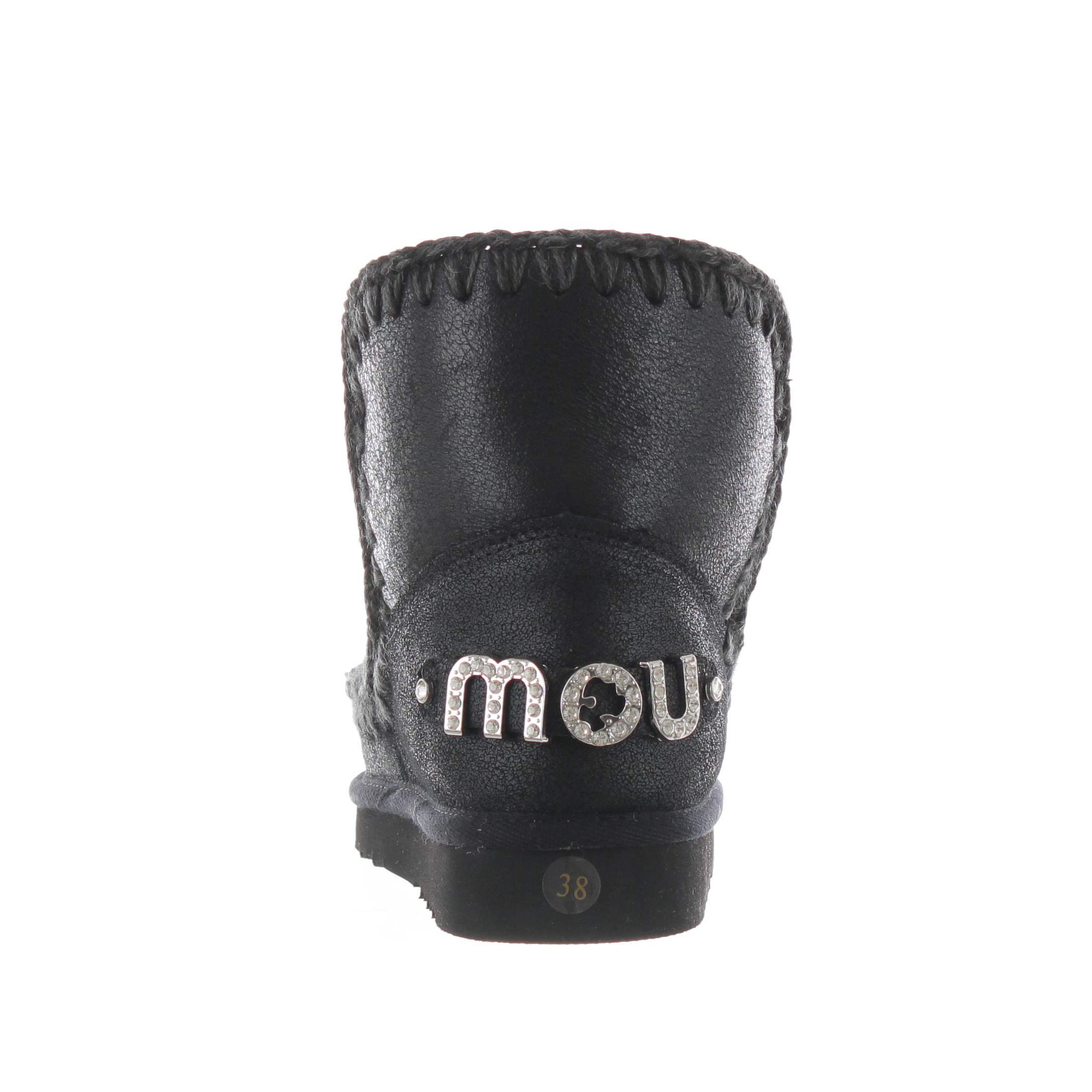 Mou stivaletto eskimo 18 rhinestones in montone da donna