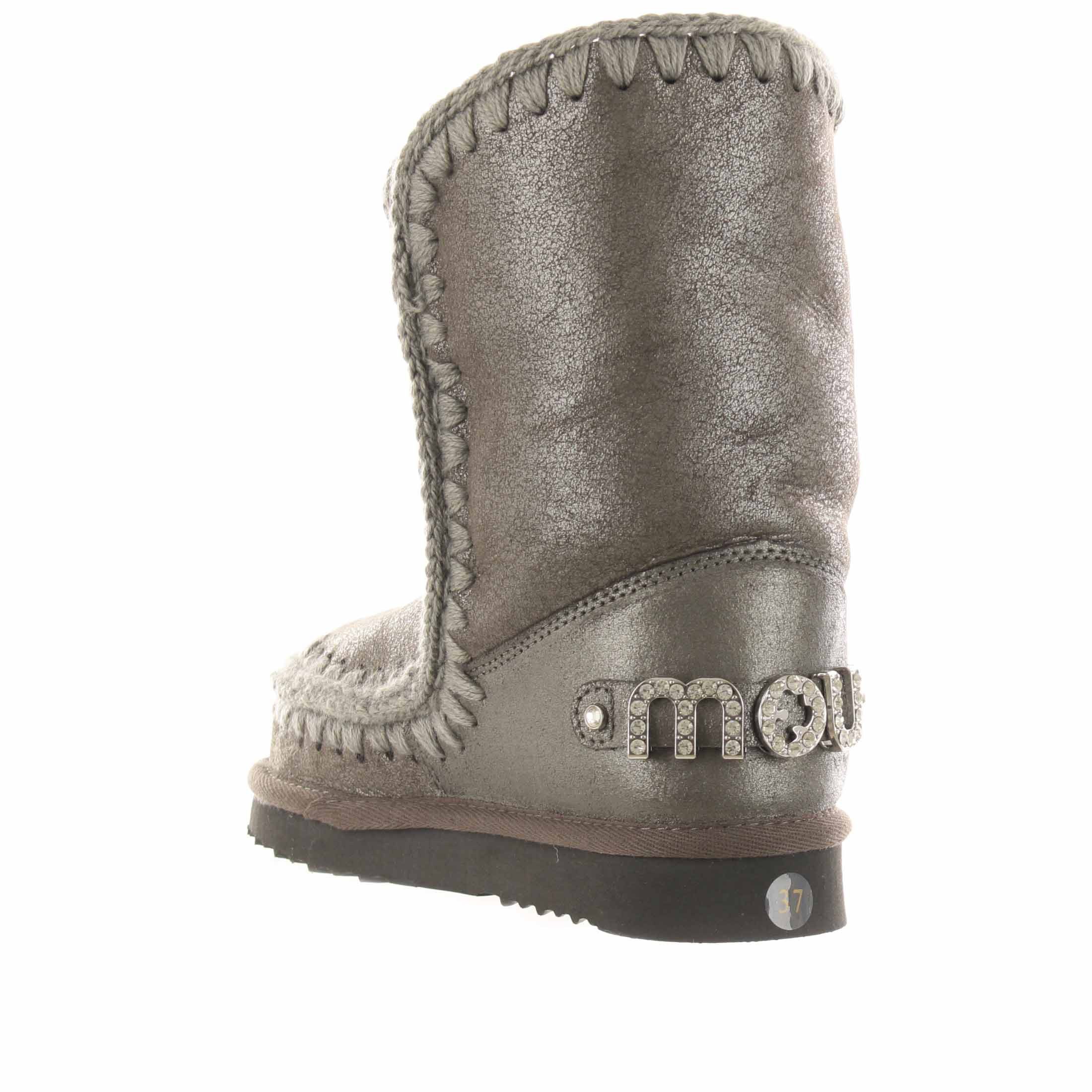 Mou stivaletto eskimo 24 in montone con logo da donna