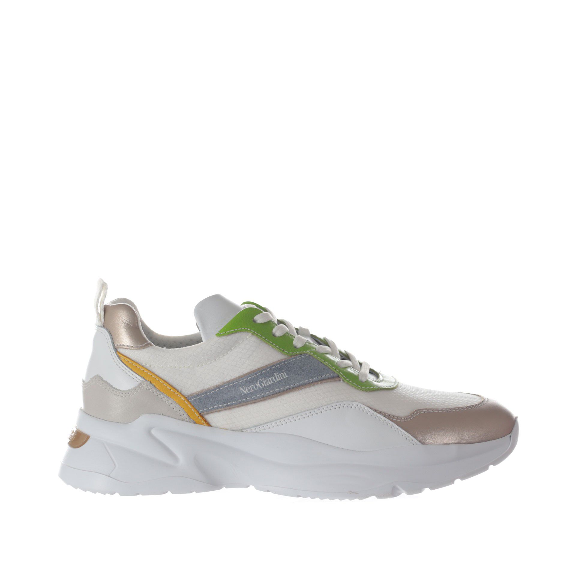 Nero giardini chunky sneaker in pelle e mesh da donna