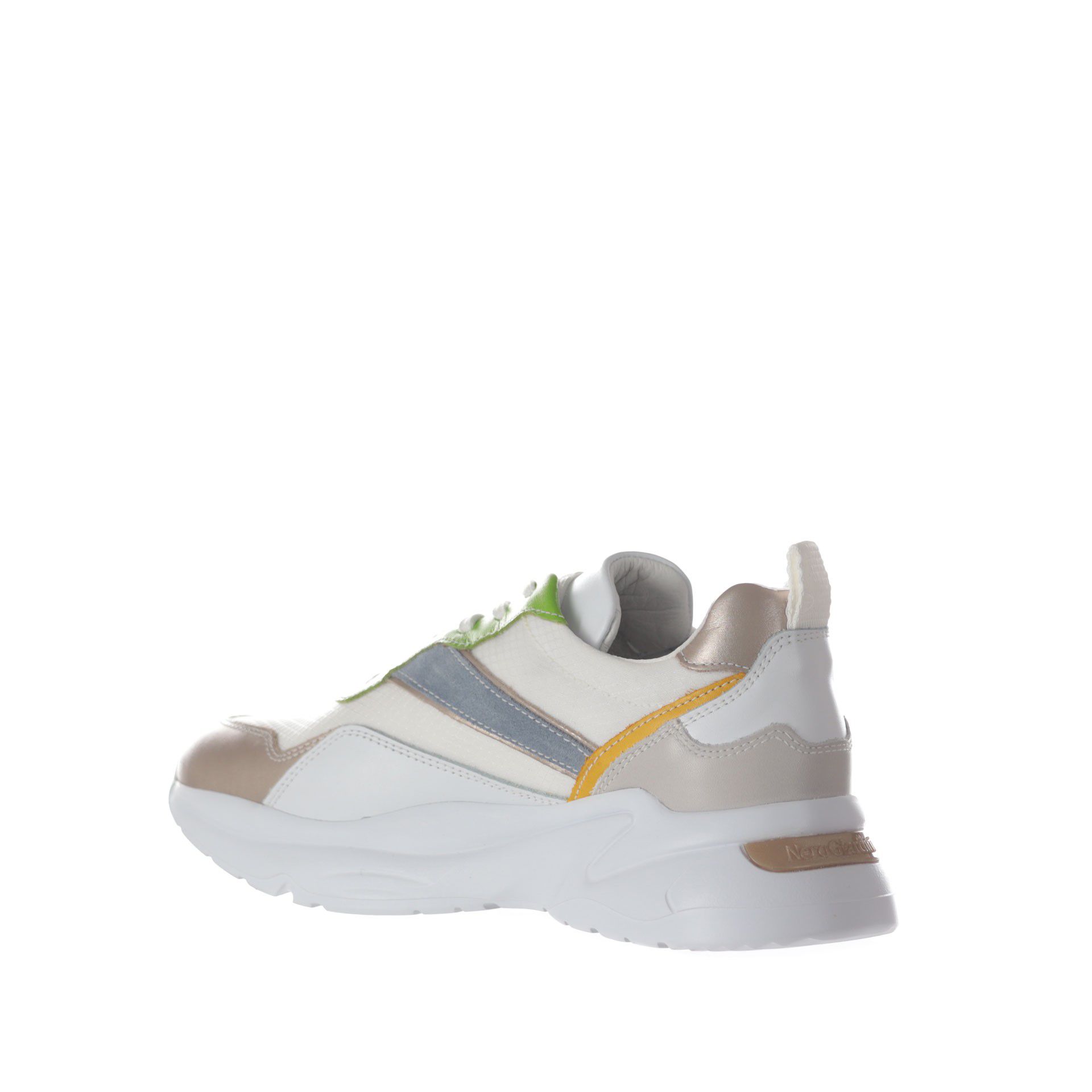 Nero giardini chunky sneaker in pelle e mesh da donna