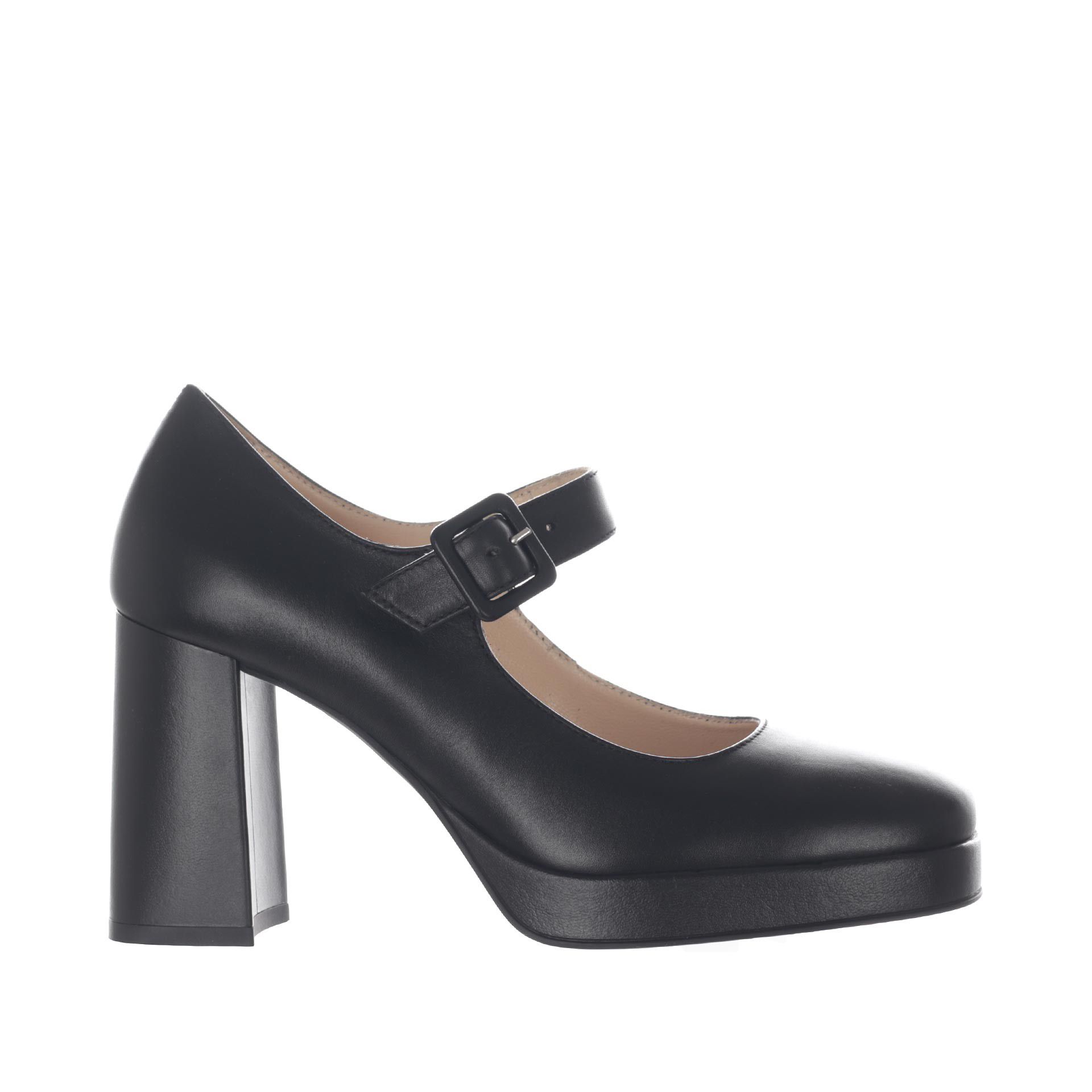Nero giardini décolleté con cinturino in nappa da donna