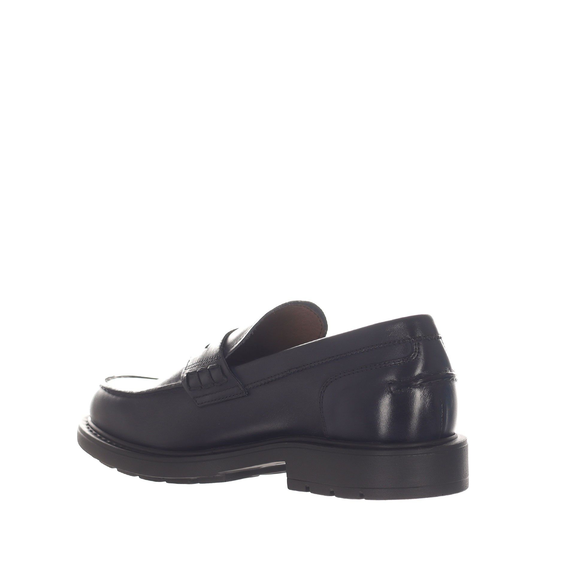 Nero giardini mocassino con mascherina in pelle da uomo