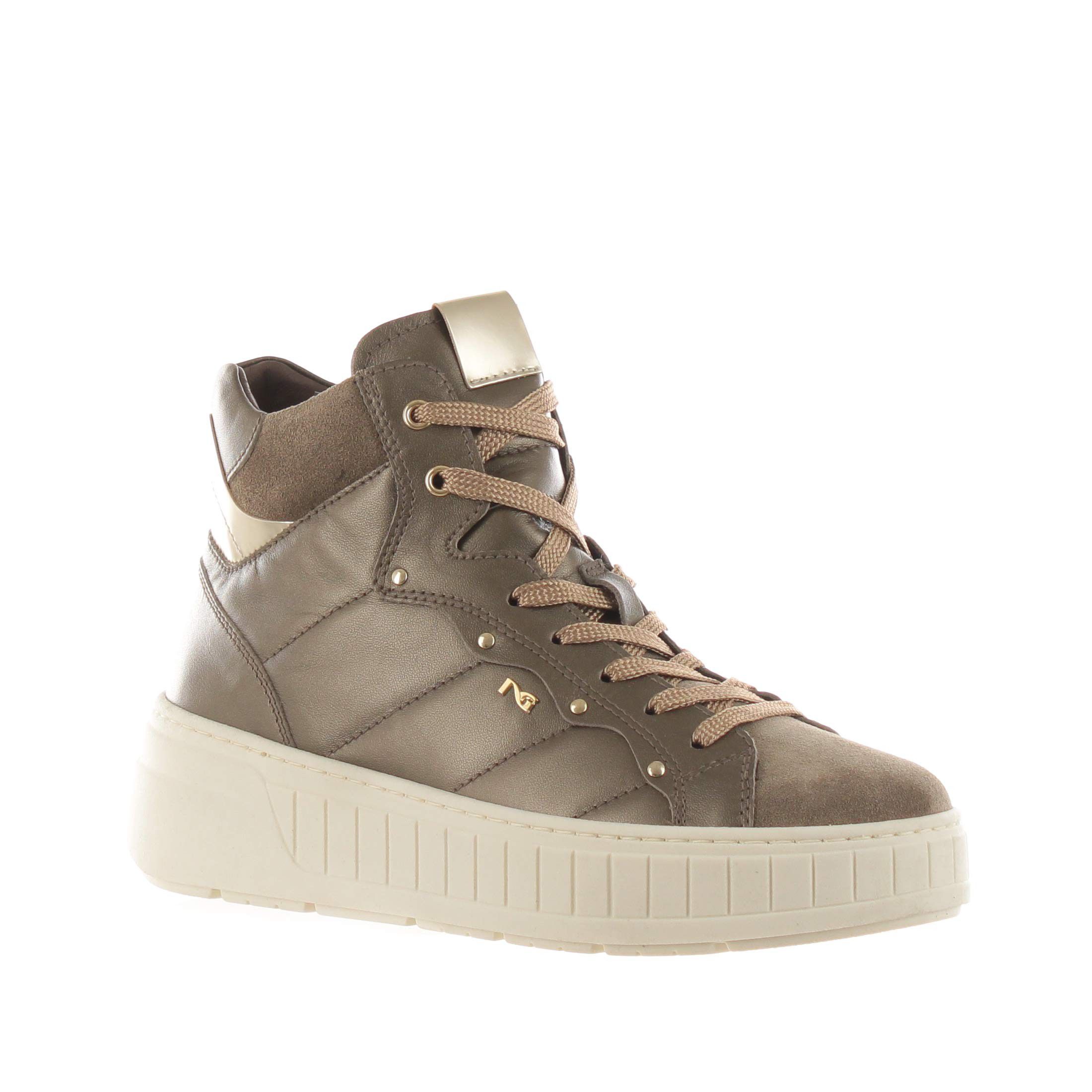 Nero giardini sneaker high-top in pelle metal da donna