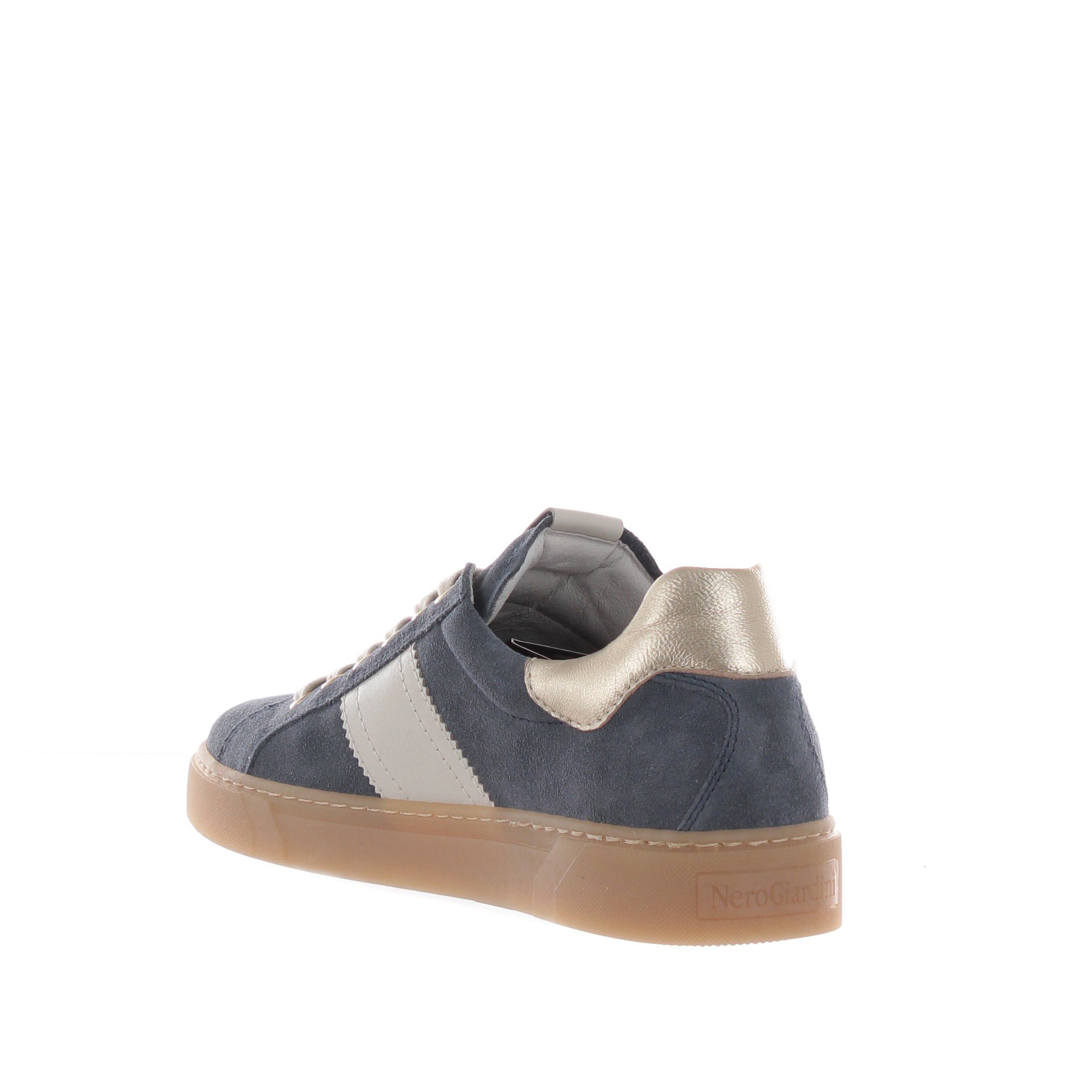 Nero giardini sneaker in camoscio con fondo a cassetta da donna
