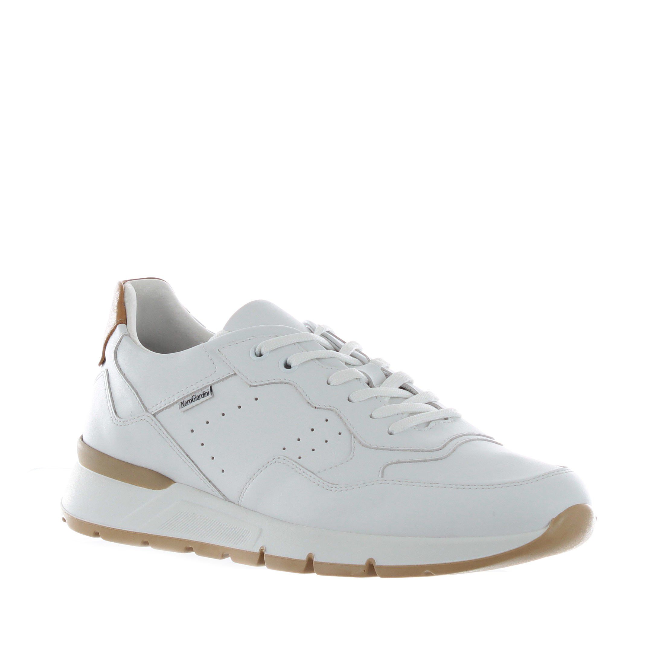Nero giardini sneaker in pelle da uomo