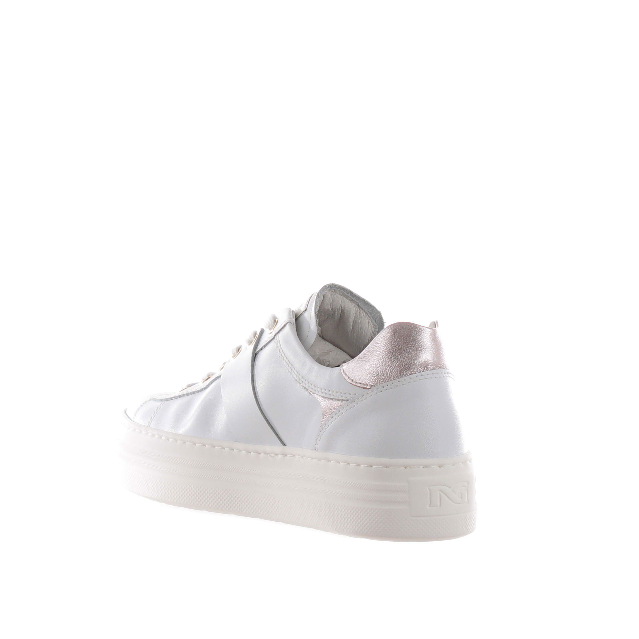 Nero giardini sneaker in pelle con pietre da donna