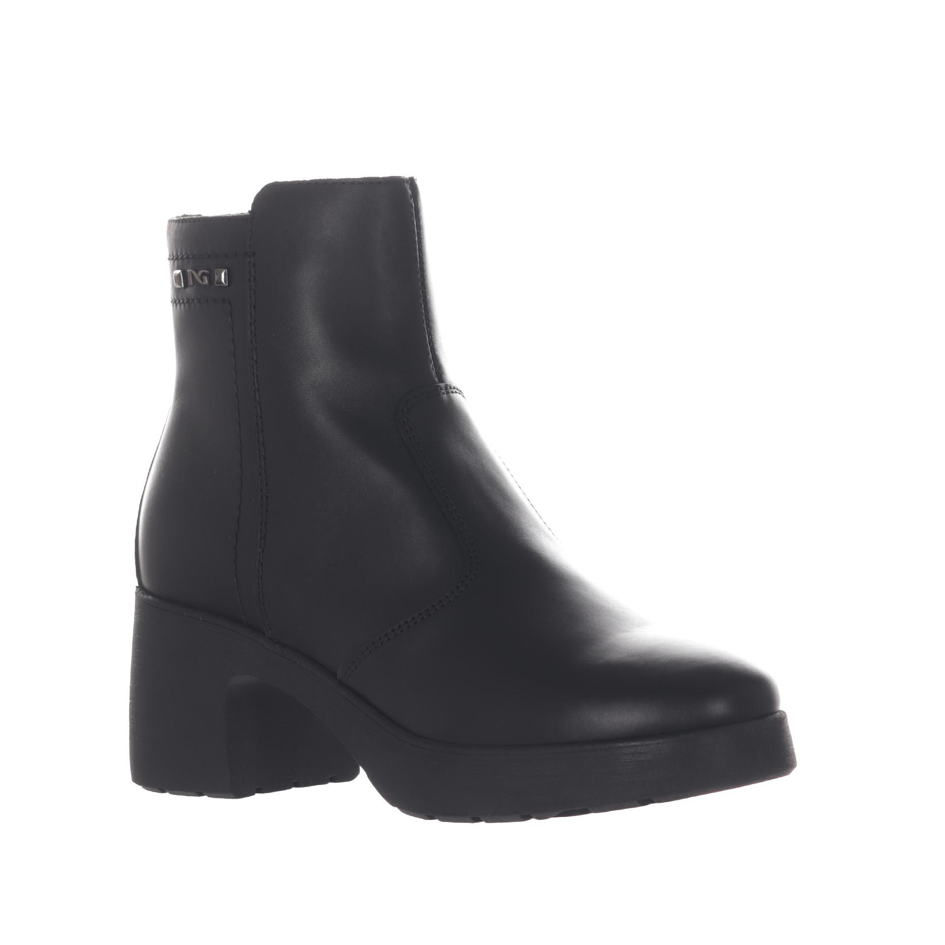 Nero giardini stivaletto in pelle con borchie decorative da donna