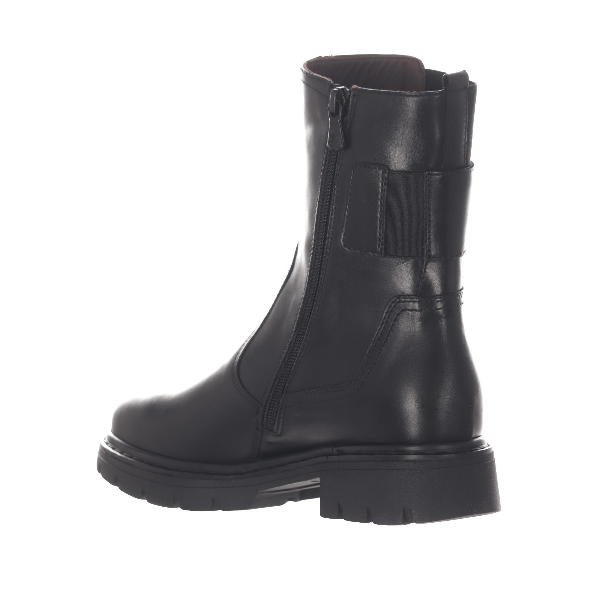 Nero giardini stivaletto in pelle con dettagli metallici da donna