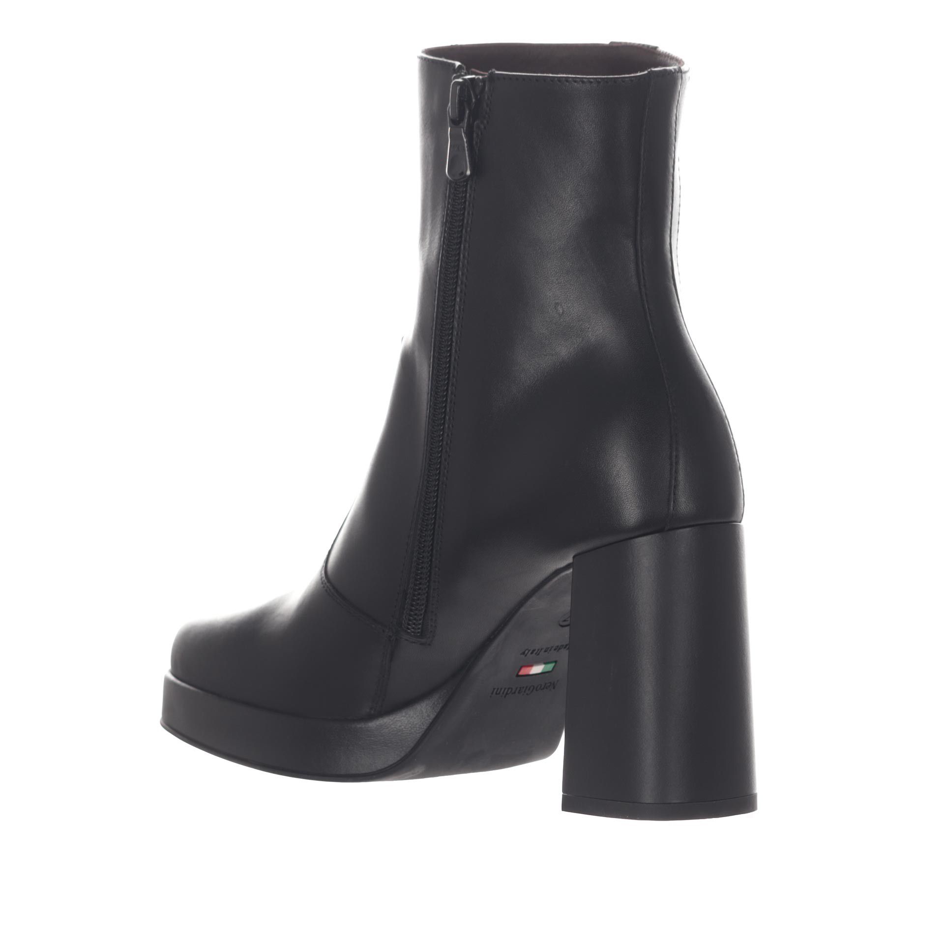 Nero giardini stivaletto in pelle con dettaglio decorativo da donna