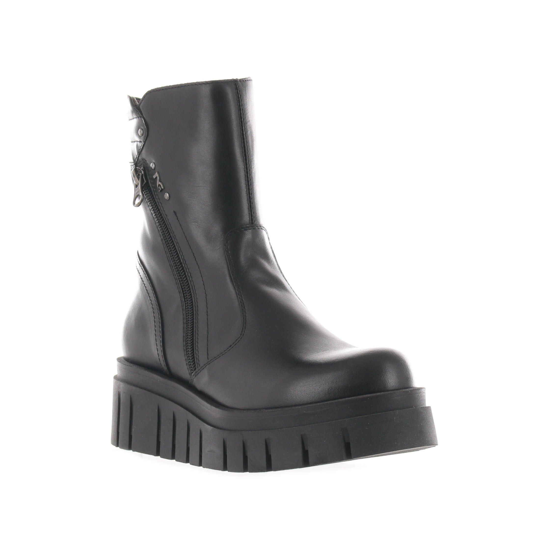 Nero giardini stivaletto in pelle con zip da donna