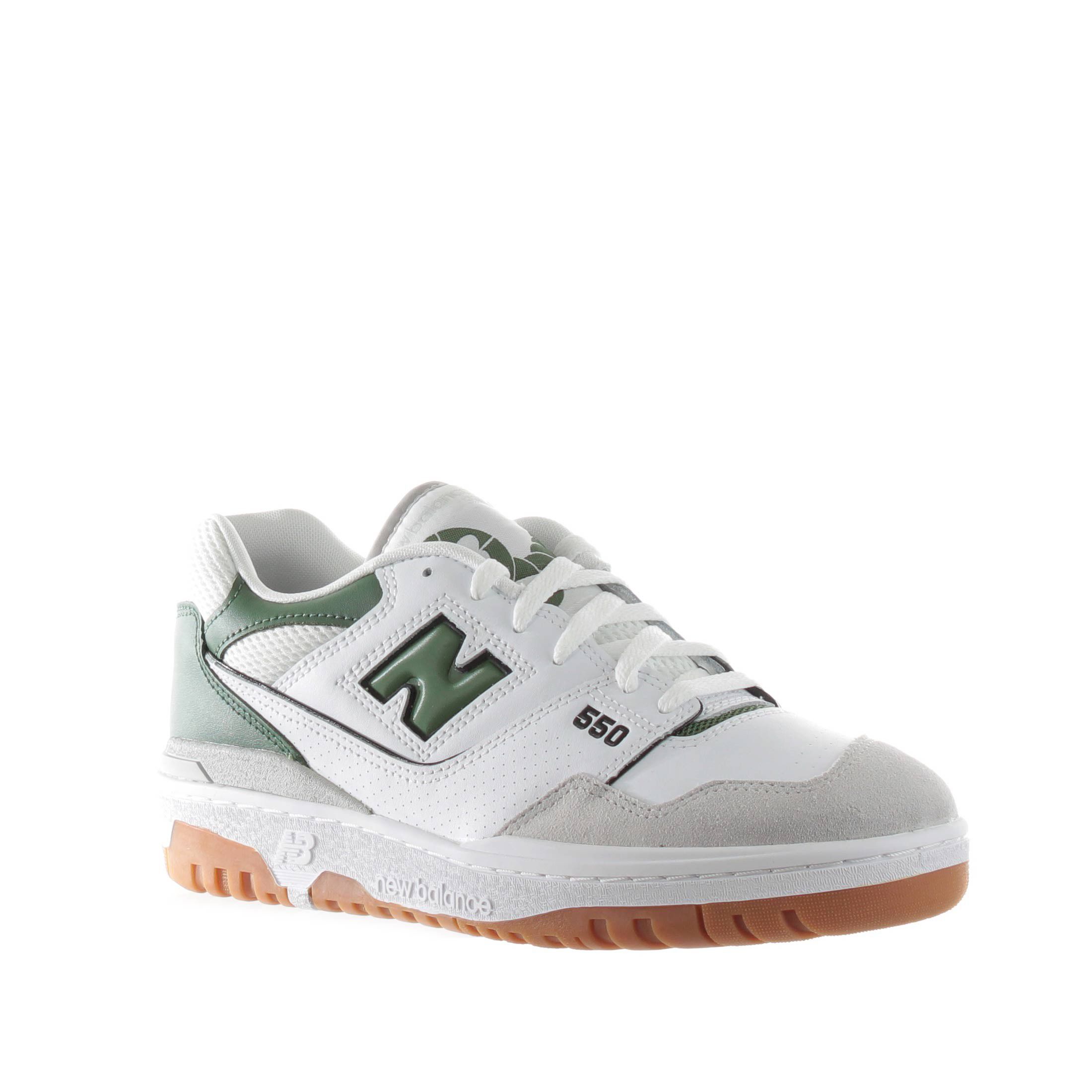 New balance sneaker 550 in pelle e mesh a rete da uomo