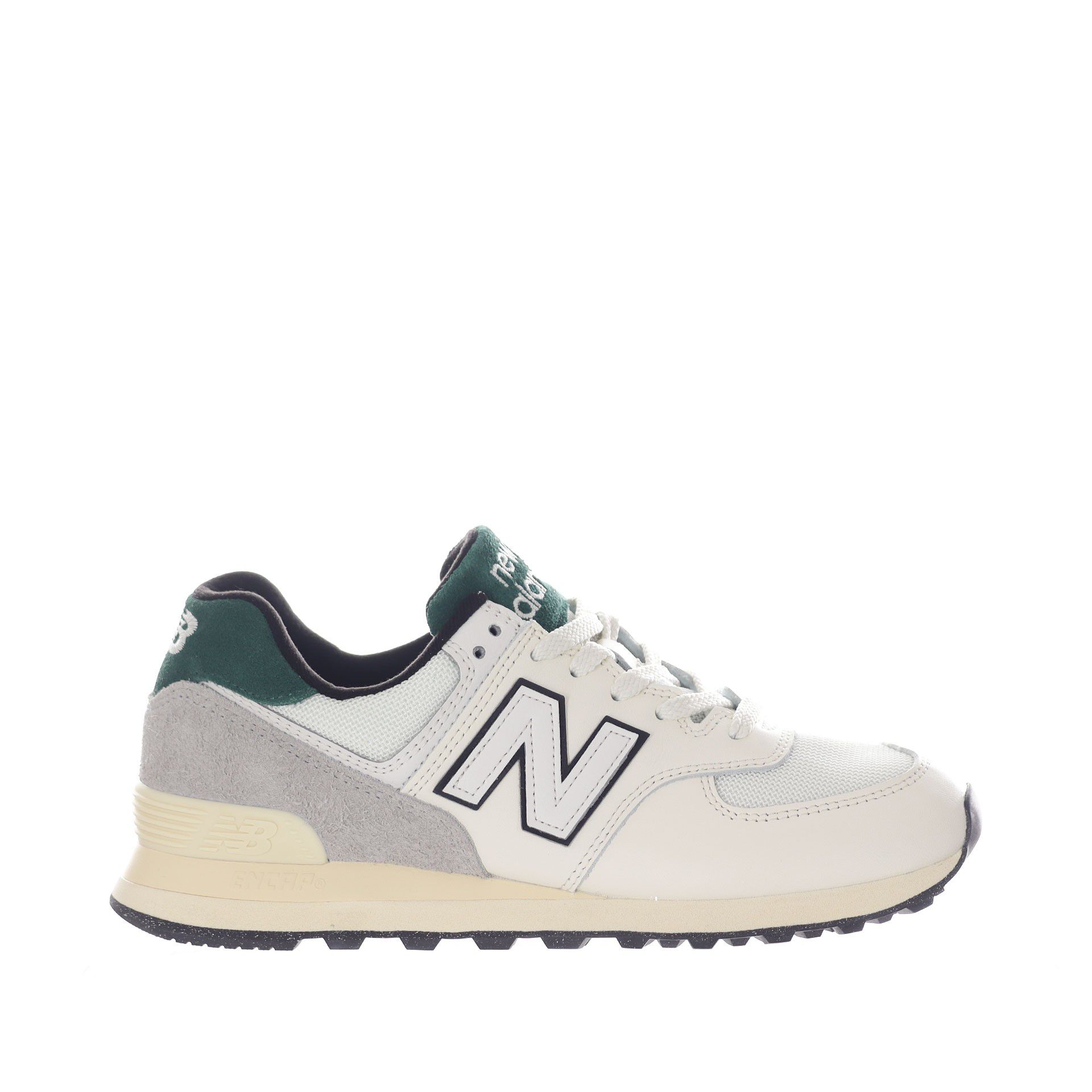 New balance sneaker 574 in camoscio e mesh recycled da uomo