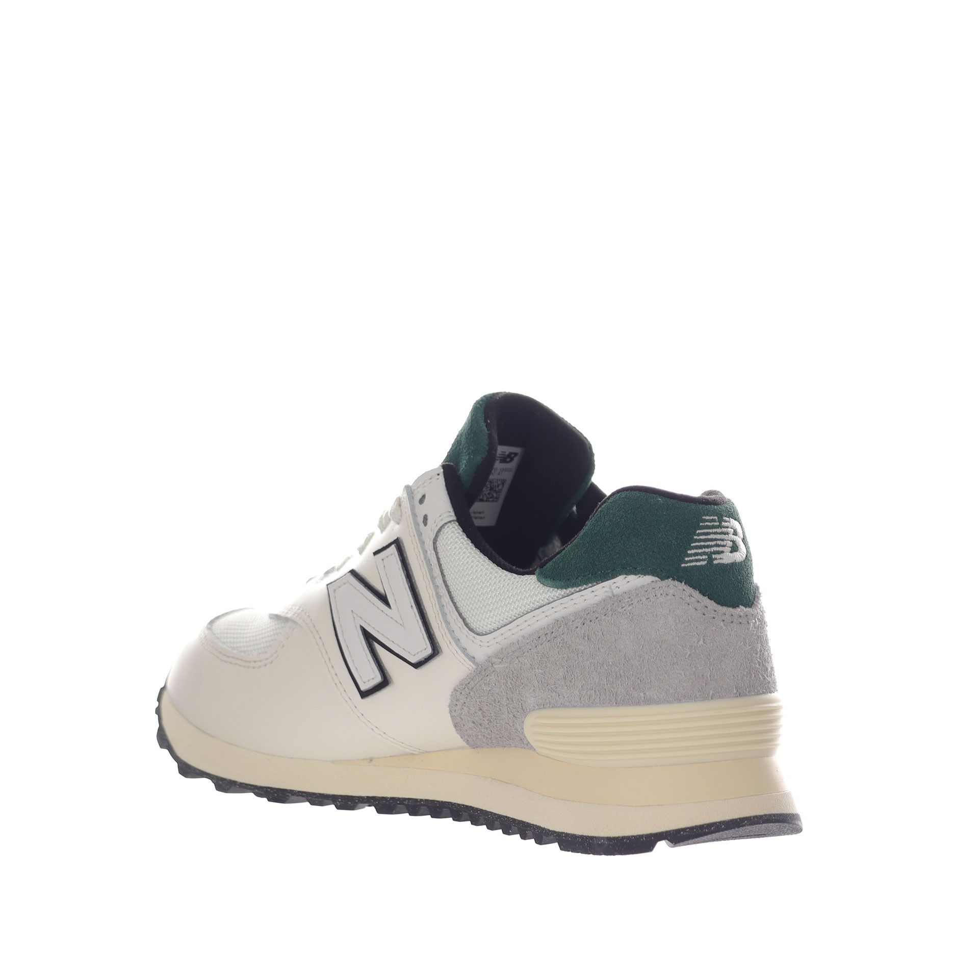 New balance sneaker 574 in camoscio e mesh recycled da uomo