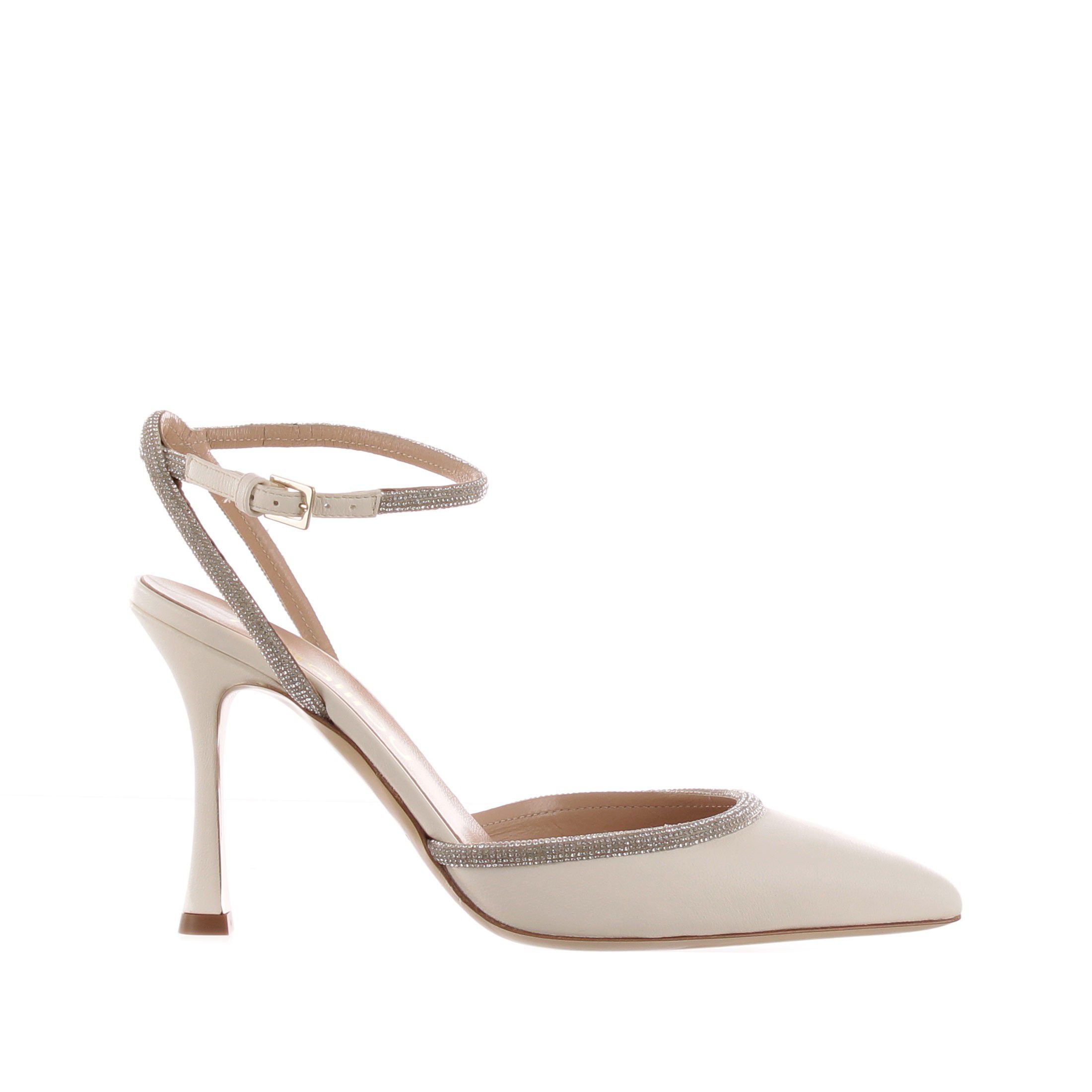Ninalilou décolleté mya in nappa con strass da donna