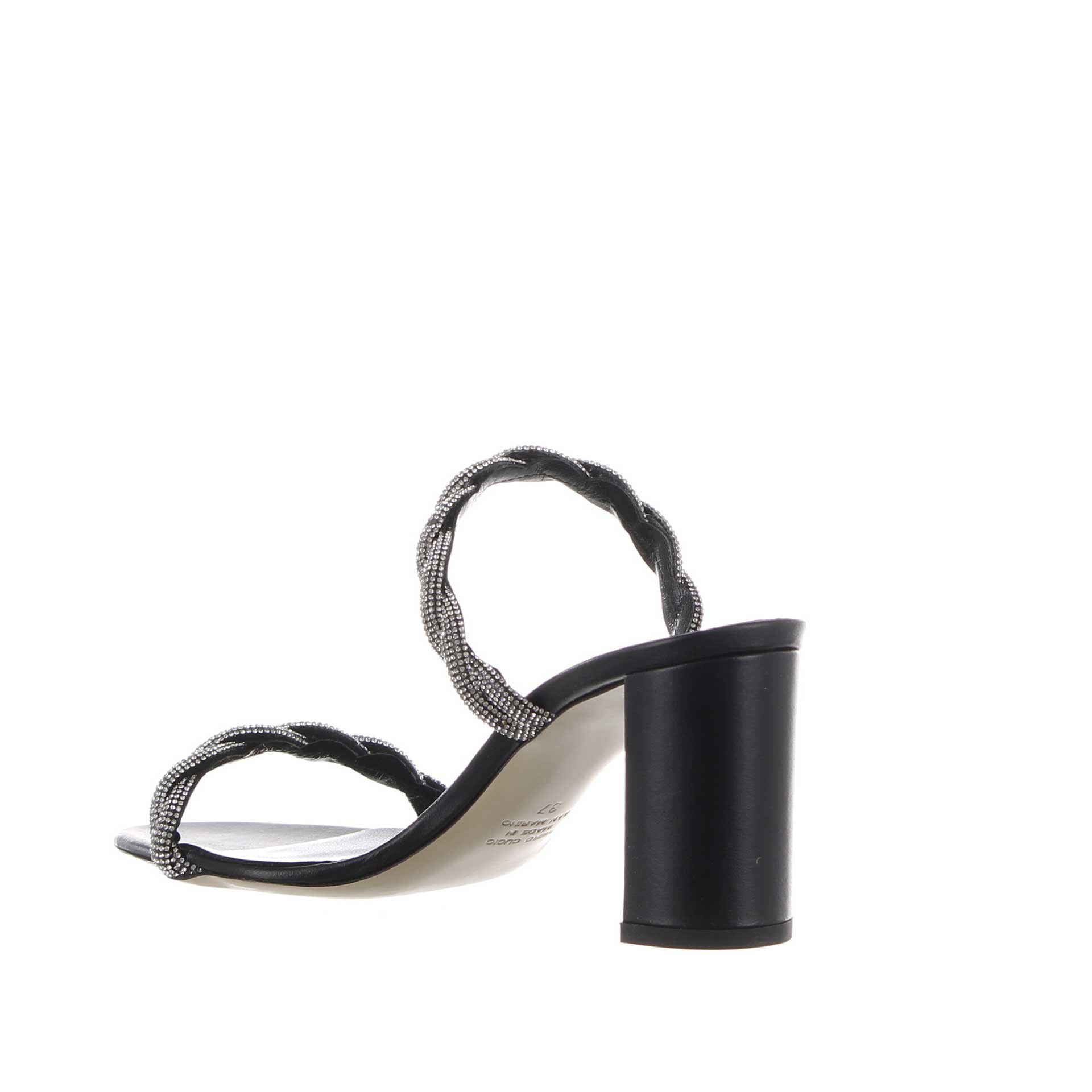 Ninalilou mules baby con tomaia intrecciata con swarovski da donna