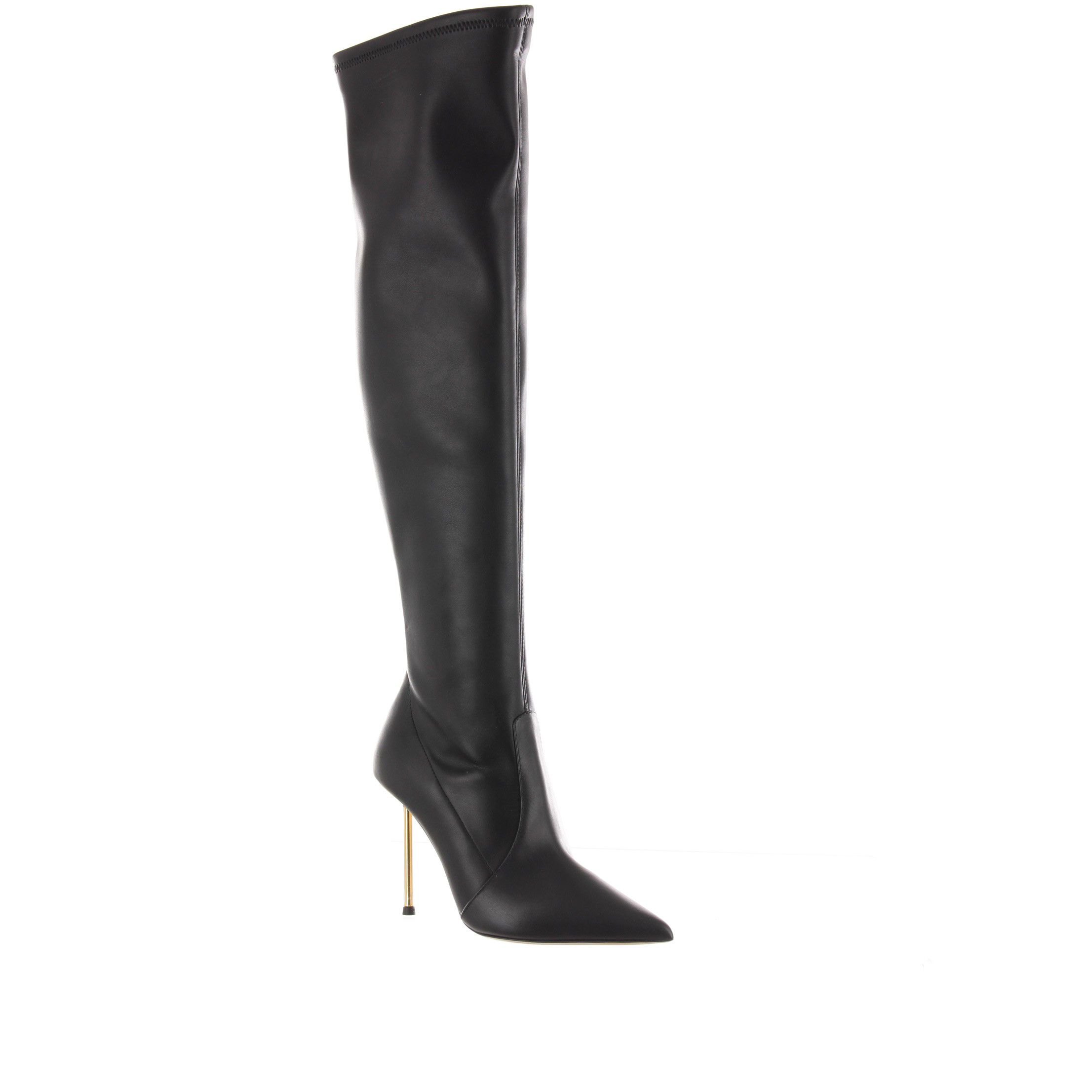 Ninalilou stivale cuissard helen a punta in pelle da donna