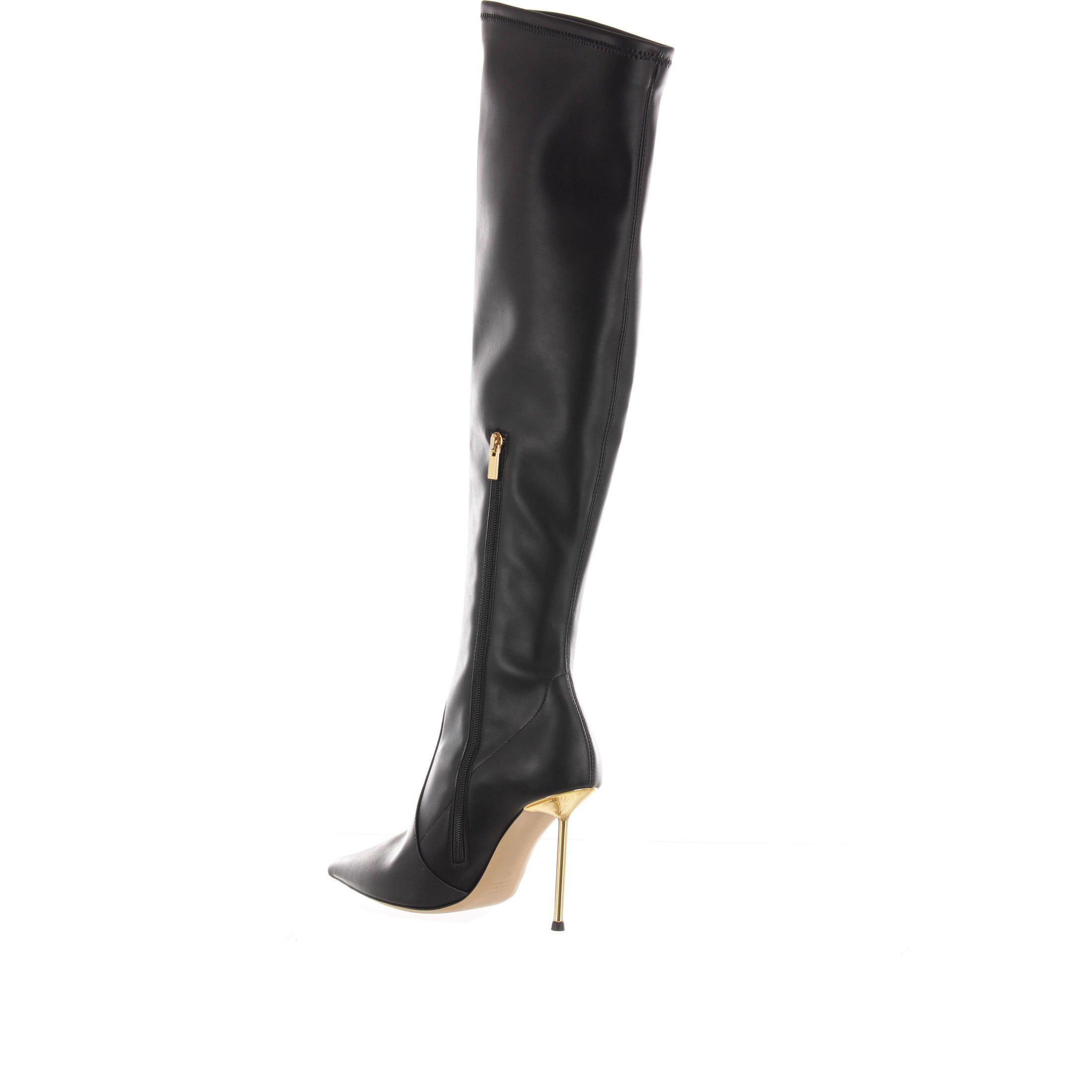 Ninalilou stivale cuissard helen a punta in pelle da donna