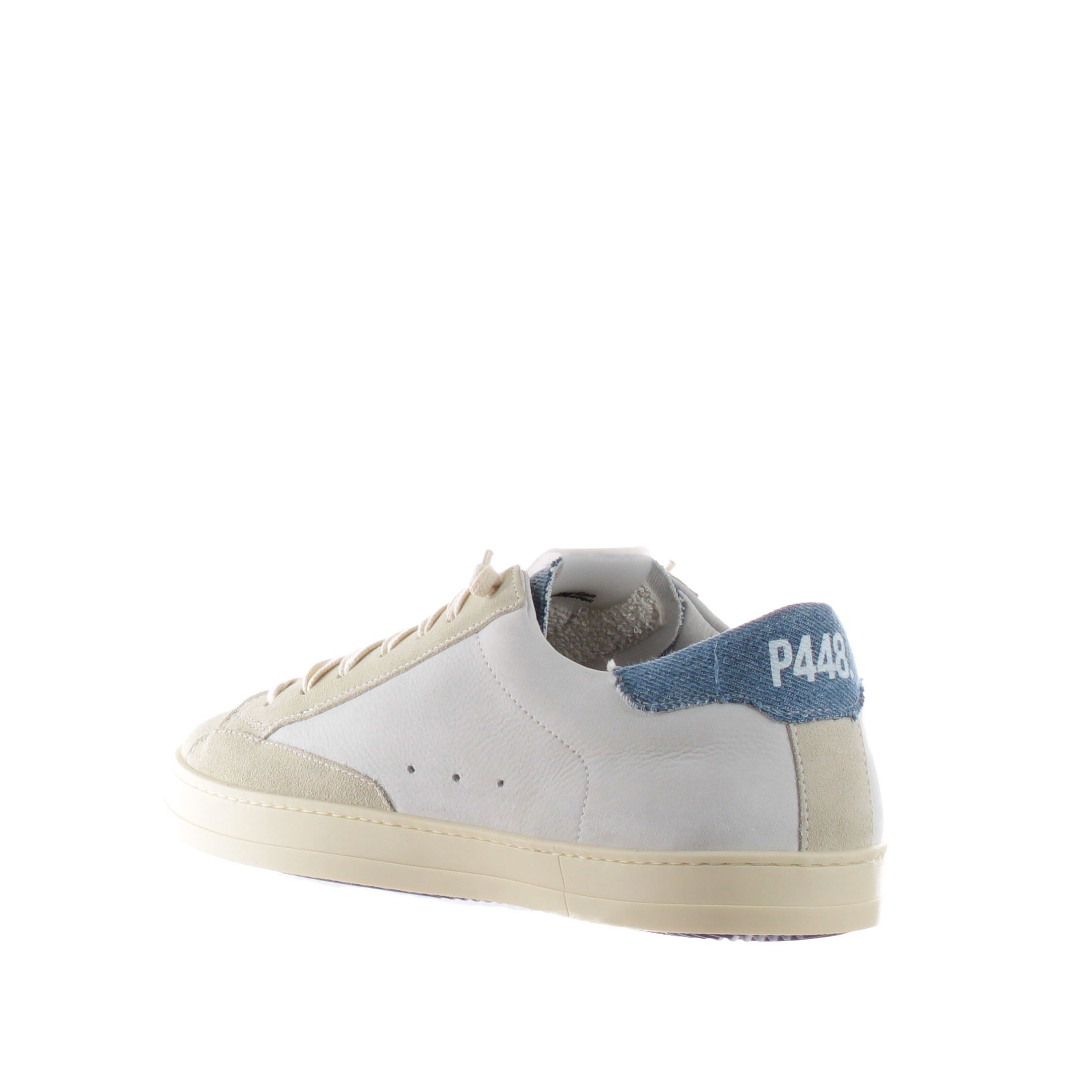 P448 sneaker in nabuk con logo traforato da uomo