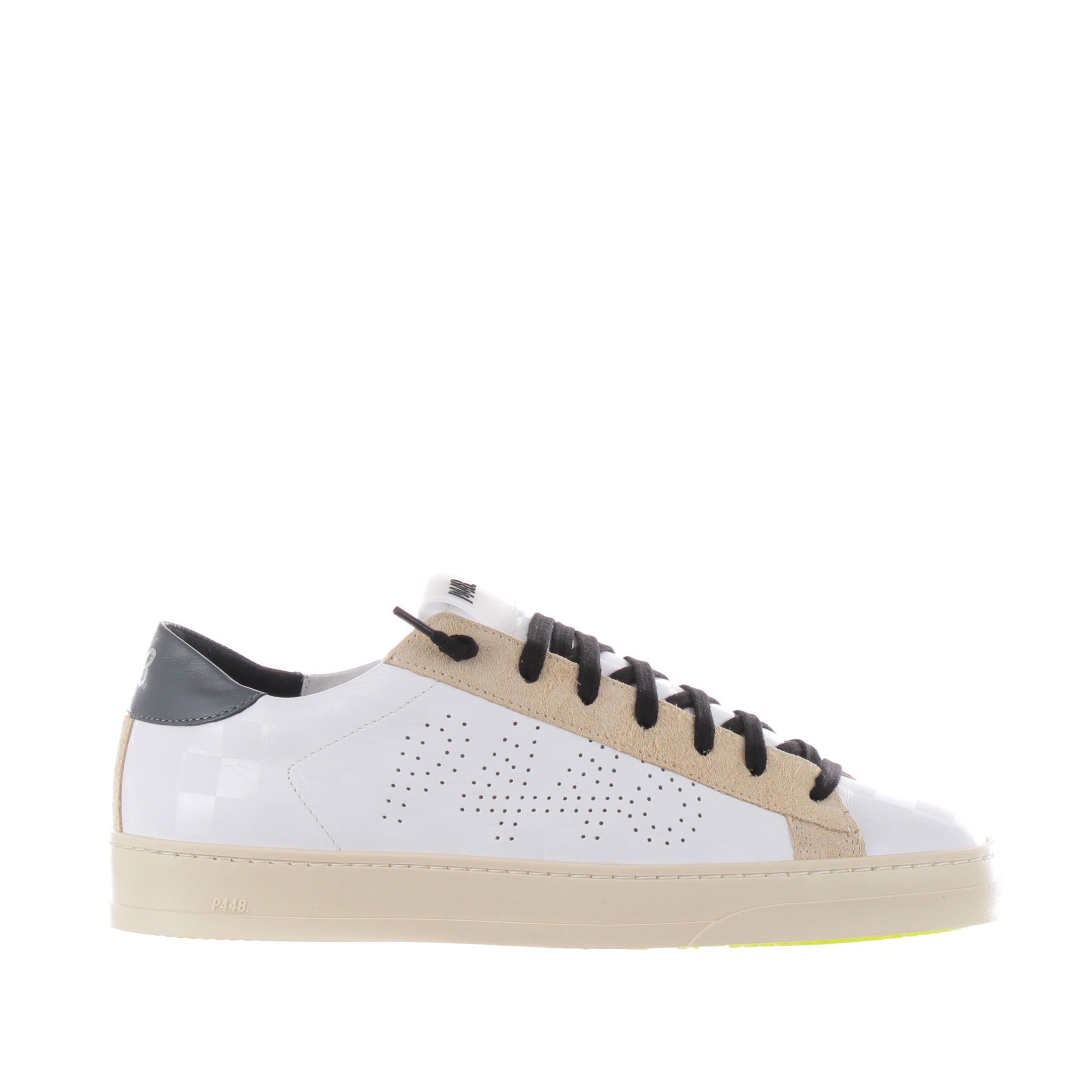 P448 sneaker in pelle con logo p448 perforato da uomo