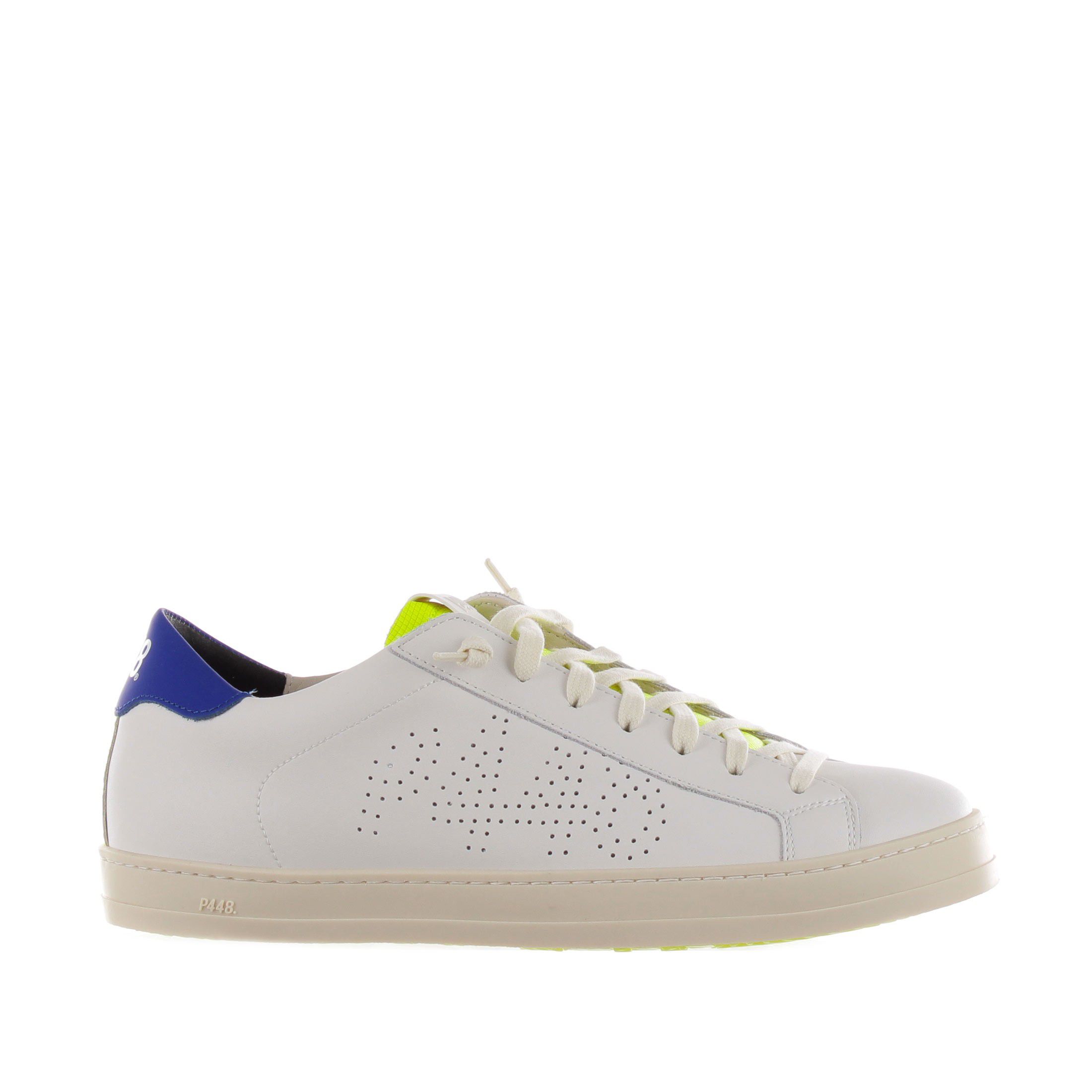 P448 sneaker in pelle con logo traforato da uomo