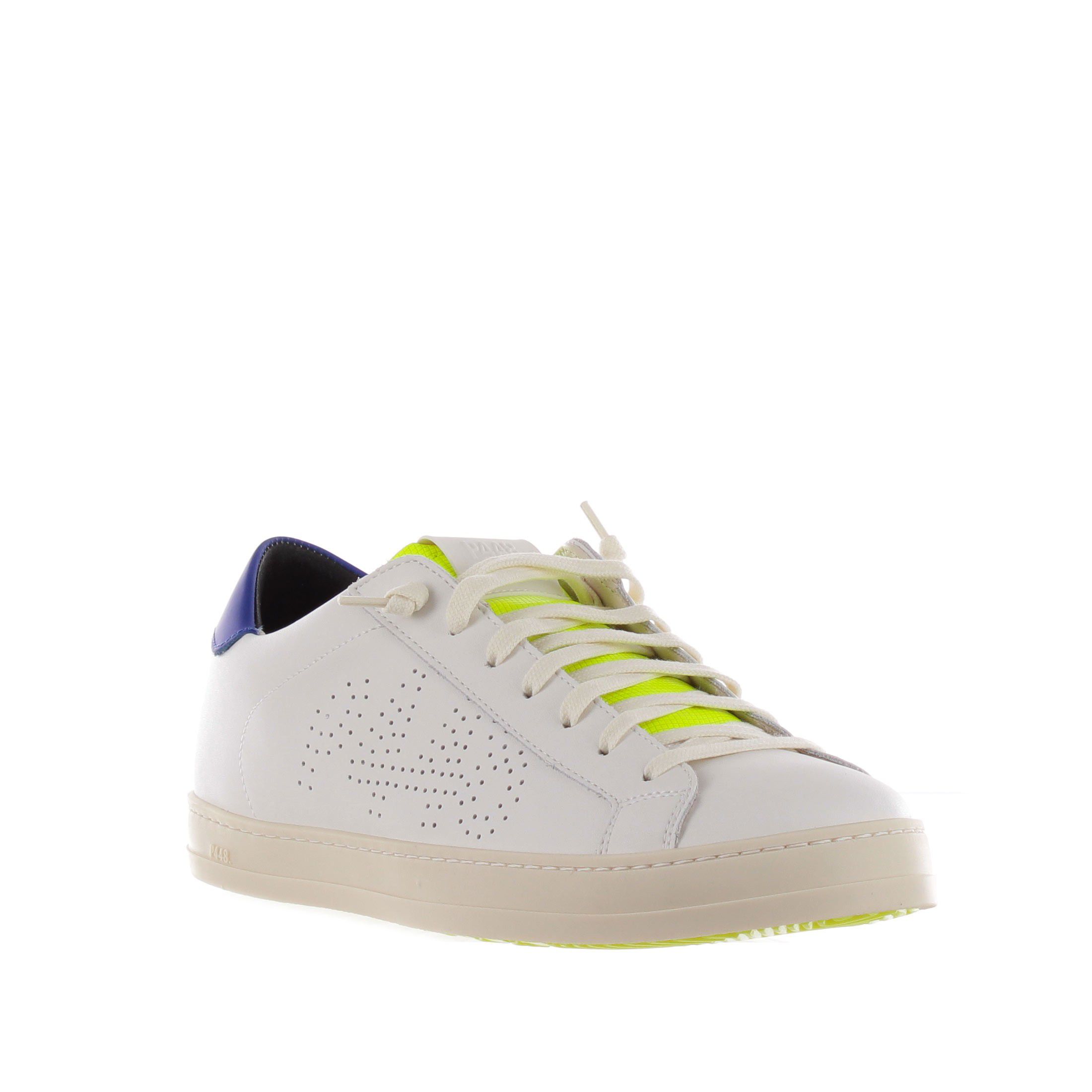 P448 sneaker in pelle con logo traforato da uomo