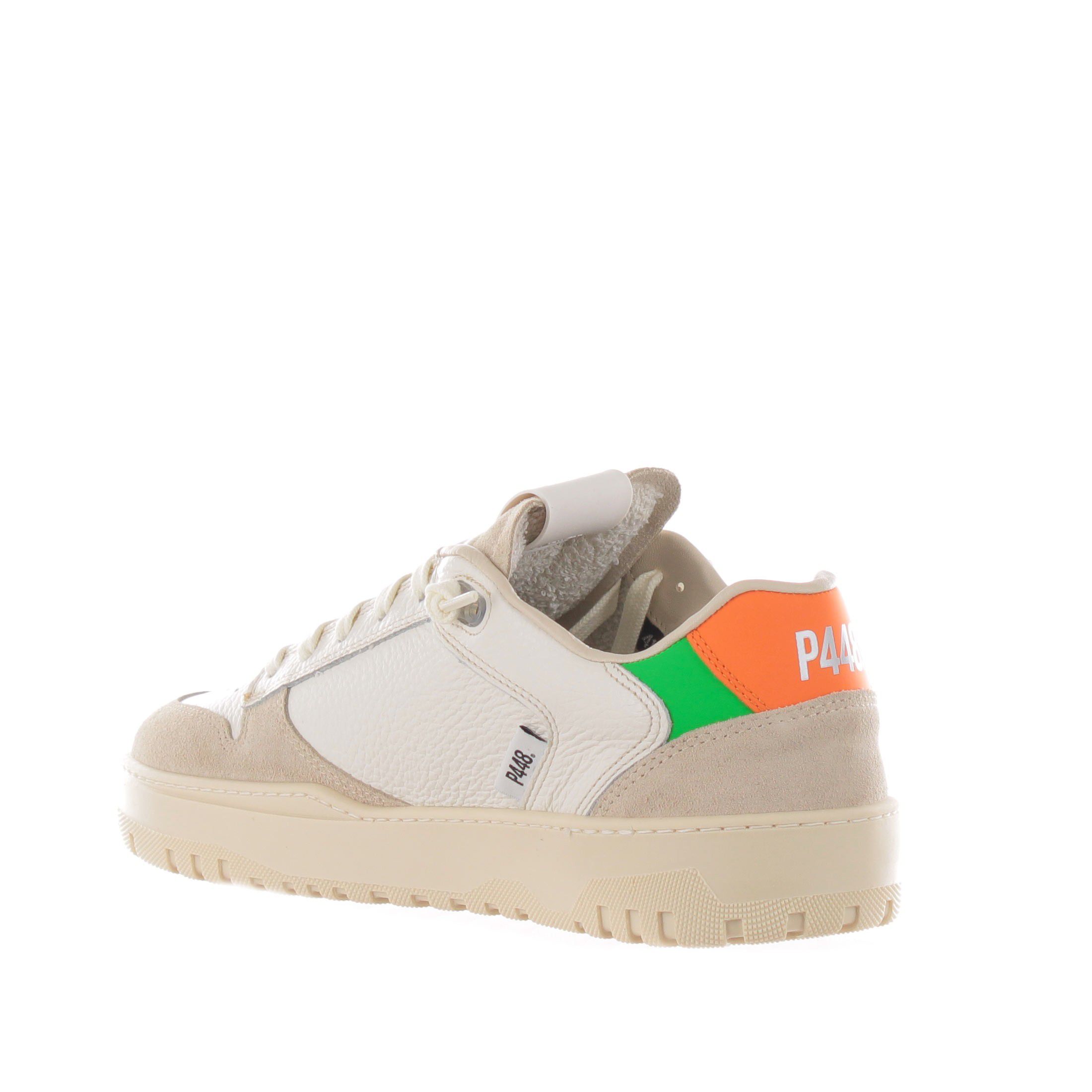 P448 sneaker in pelle martellata e suede da uomo