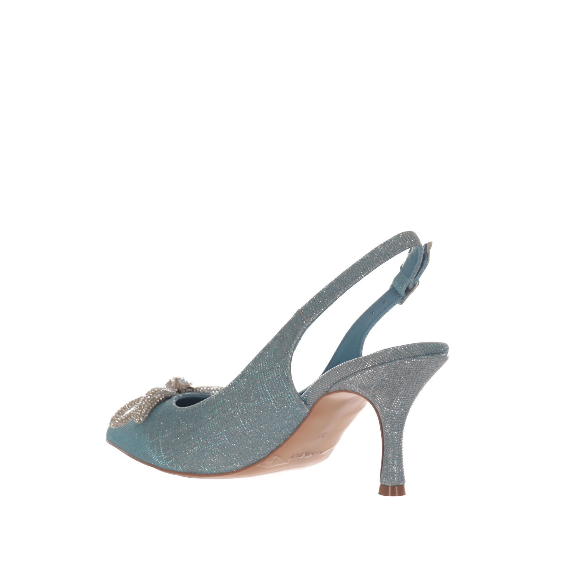 Paolo mattei slingback a punta in lurex da donna