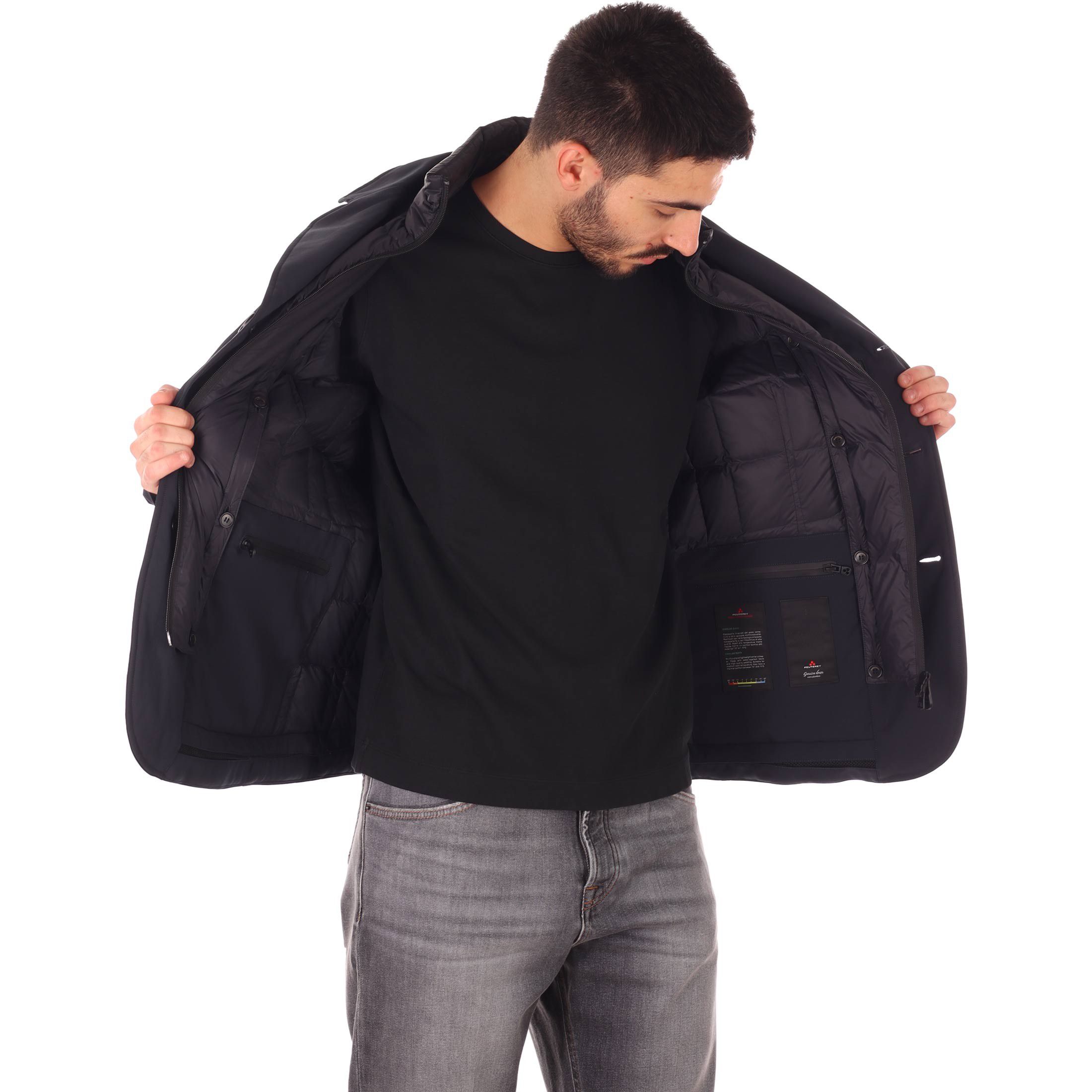 Peuterey giacca in nylon stretch con pettorina staccabile da uomo