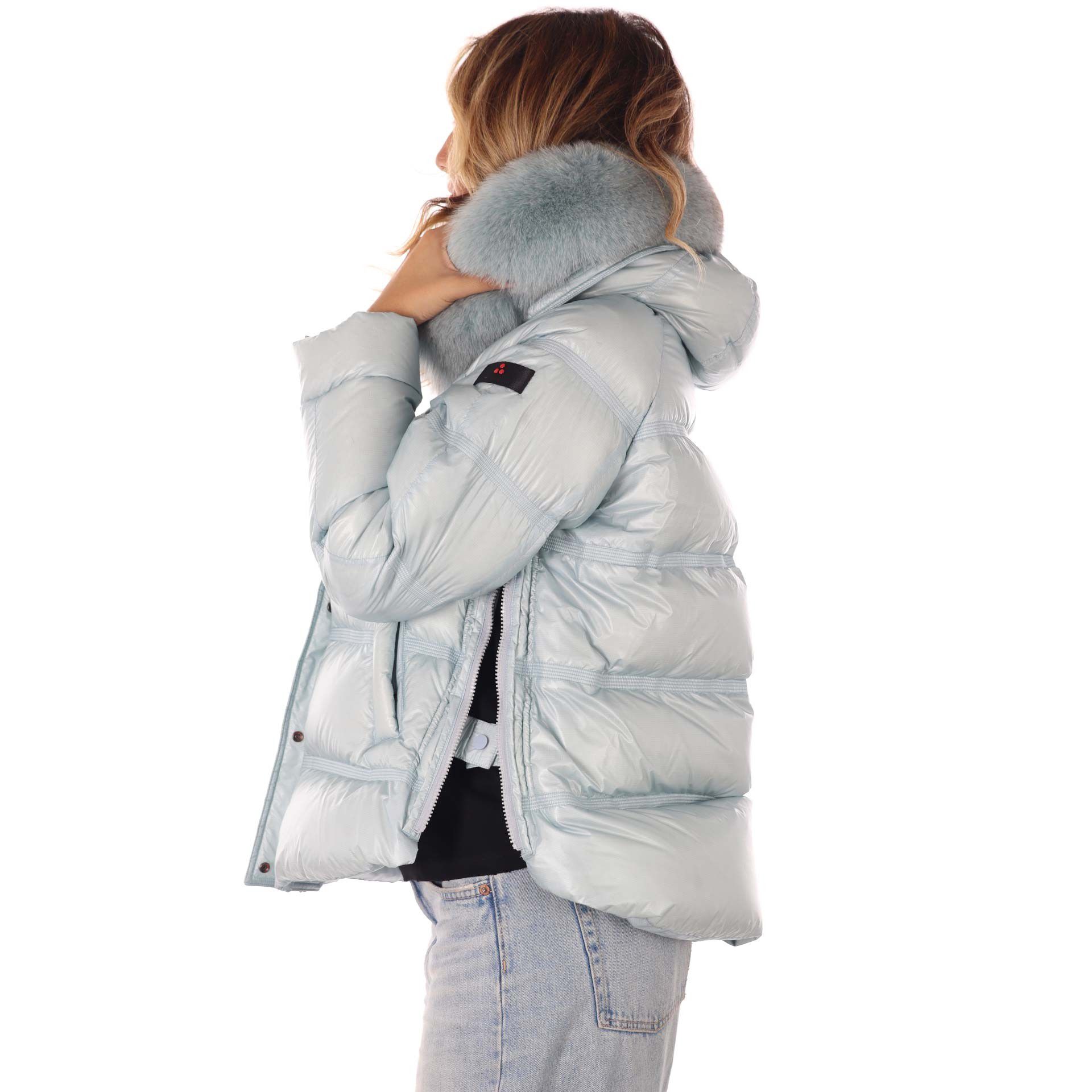 Peuterey piumino lucido in nylon ripstop da donna