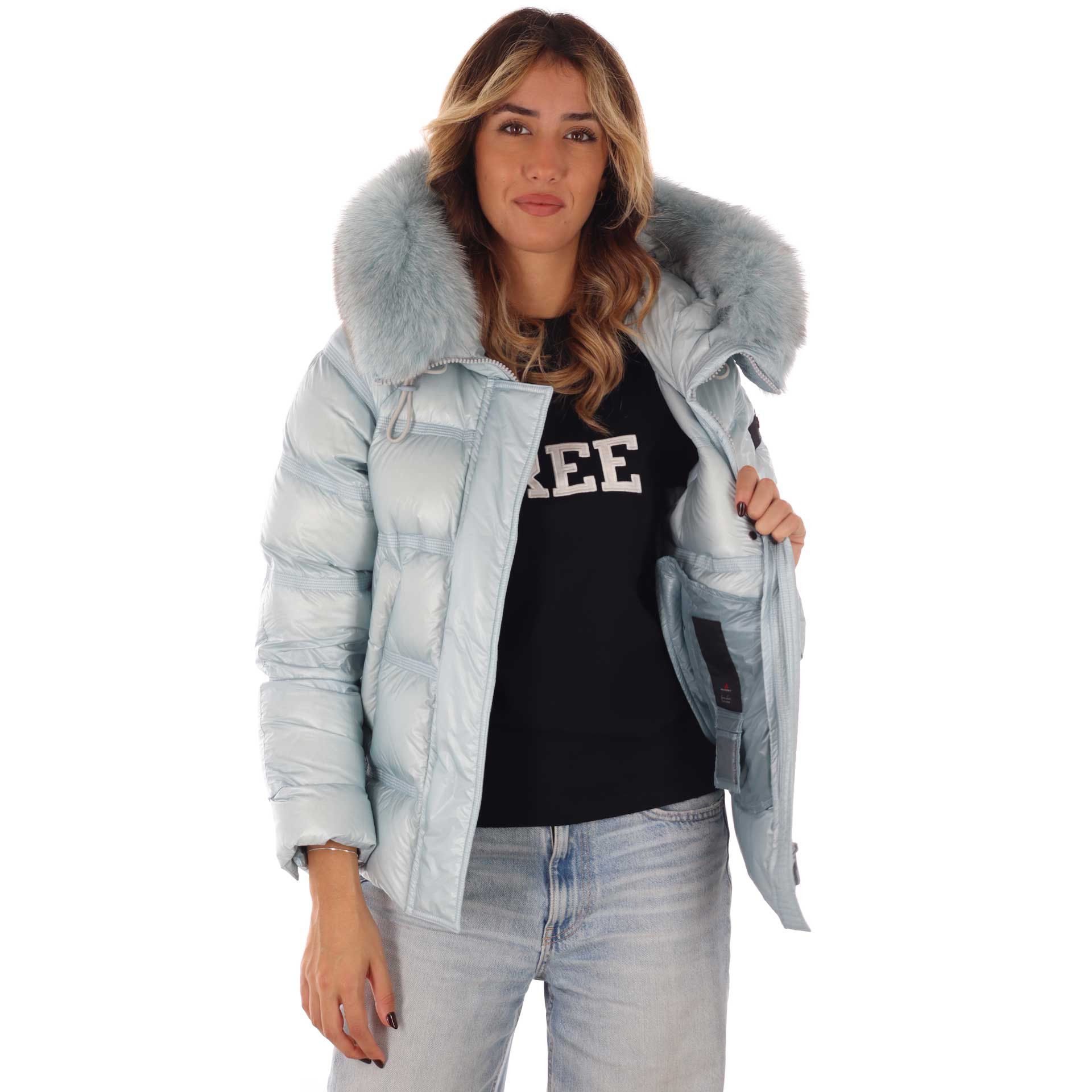 Peuterey piumino lucido in nylon ripstop da donna