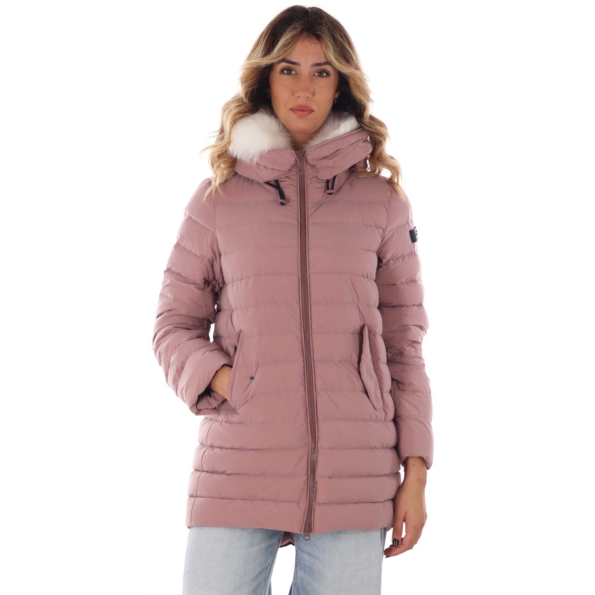 Peuterey piumino lungo con pelliccia da donna