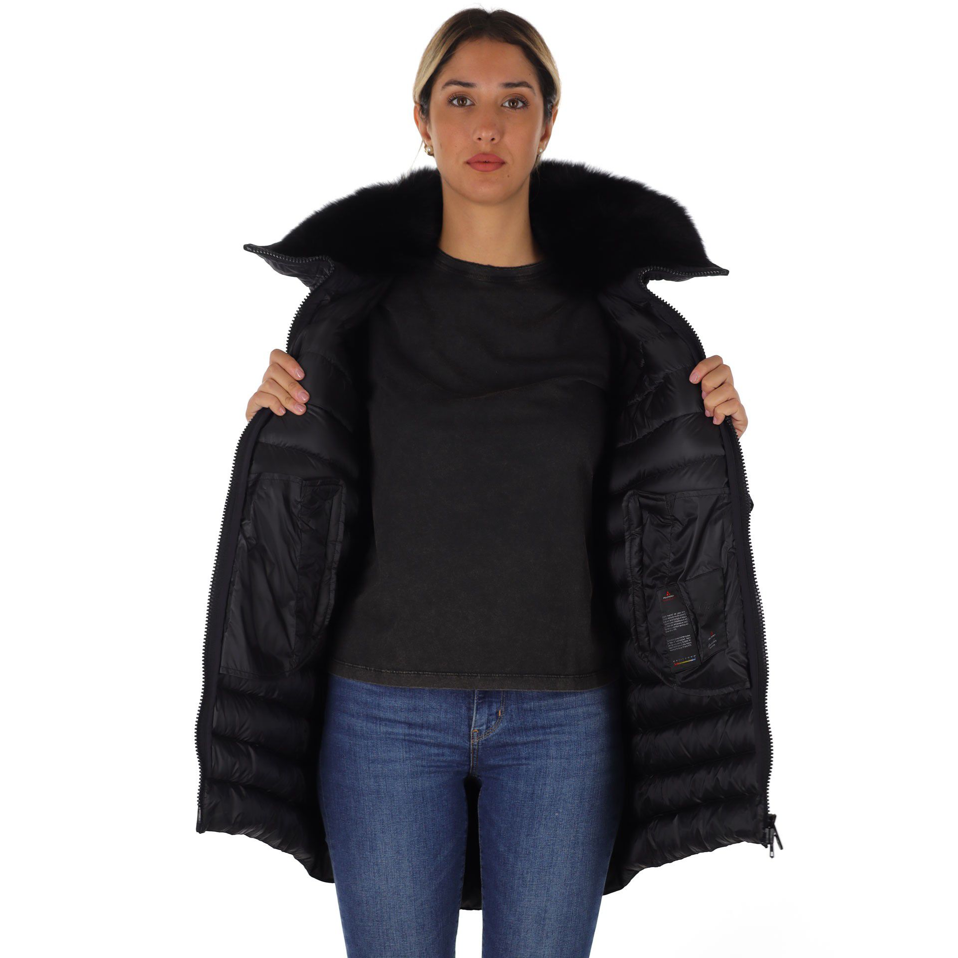 Peuterey piumino lungo itoka ml fur con pelliccia da donna