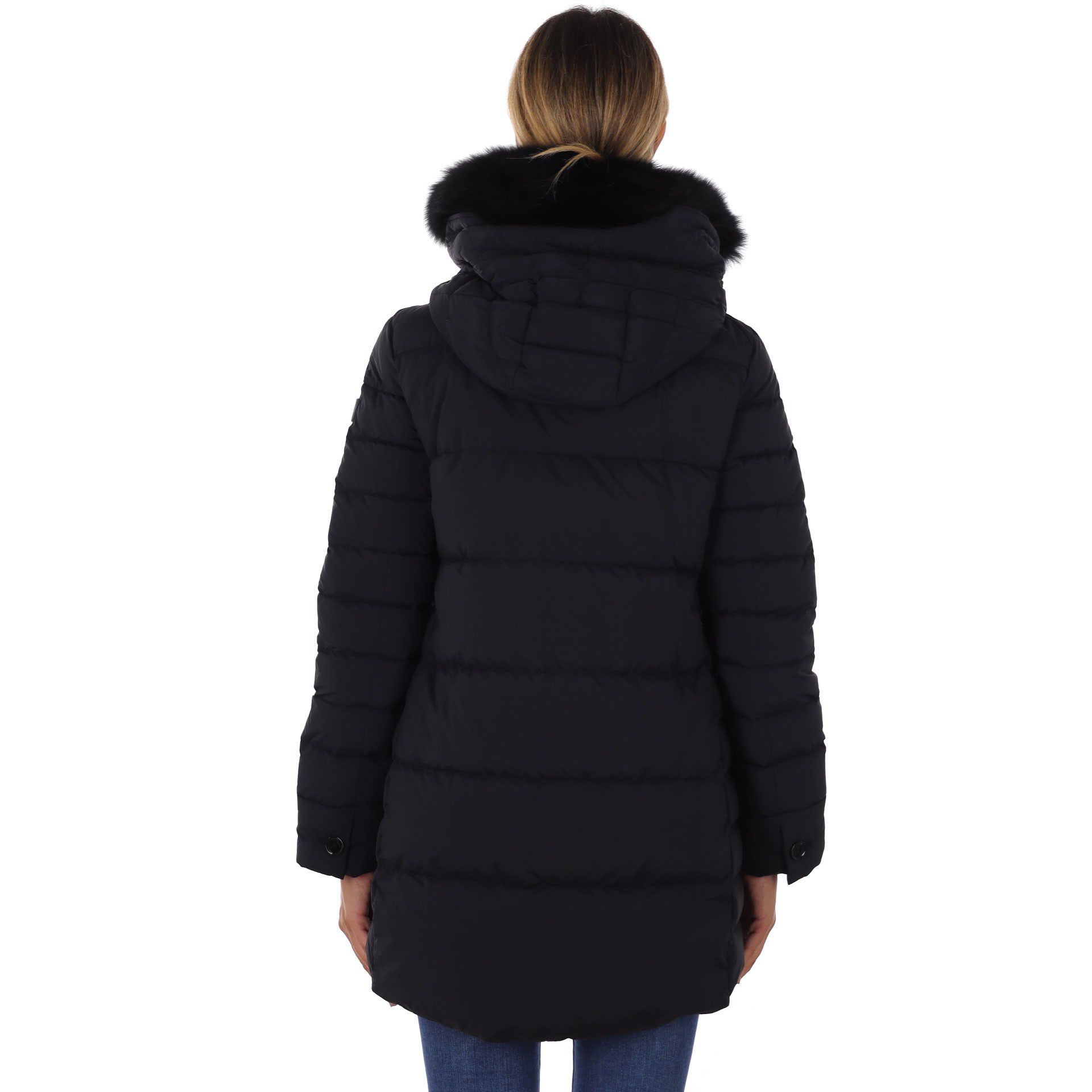 Peuterey piumino lungo itoka ml fur con pelliccia da donna