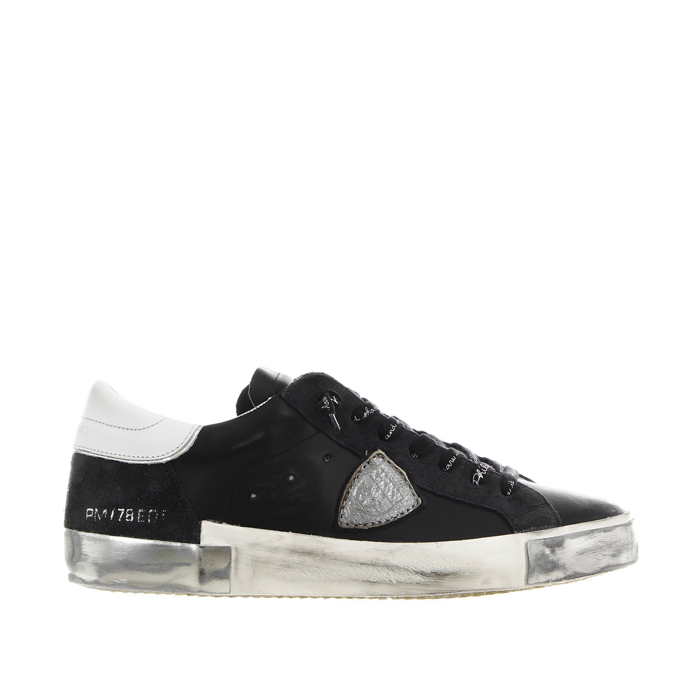 Philippe model sneaker paris x foxy laminè in pelle da uomo