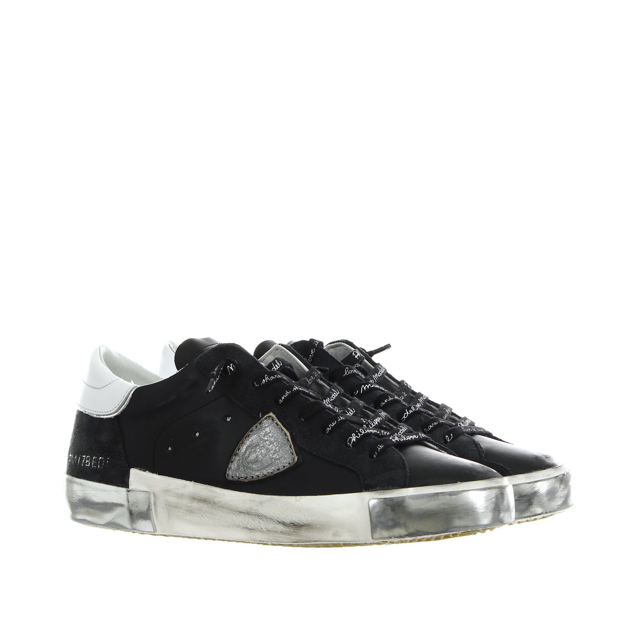 Philippe model sneaker paris x foxy laminè in pelle da uomo