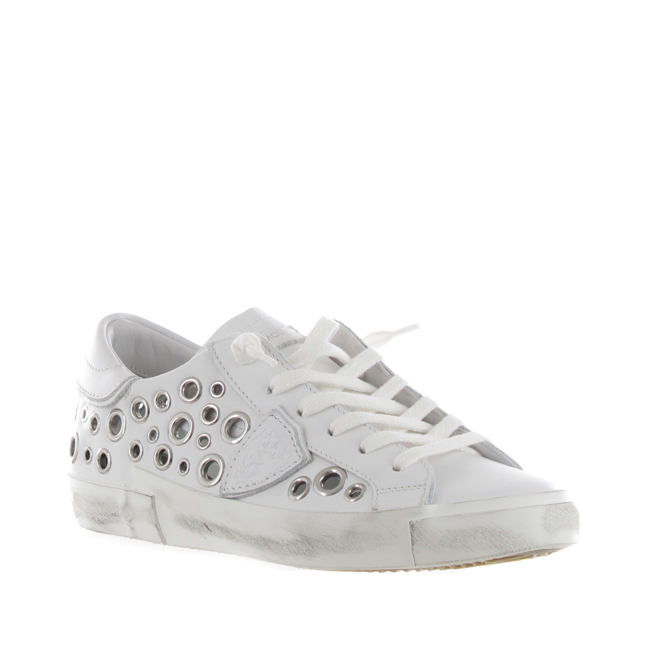 Philippe model sneaker paris x low in pelle con borchie da donna